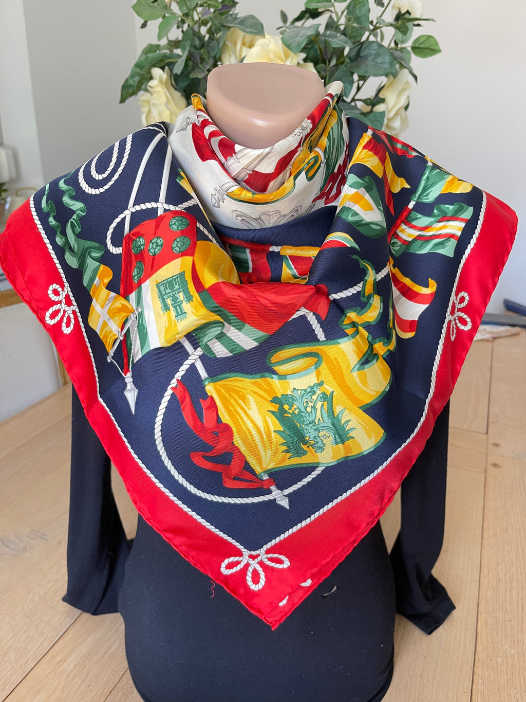 R DI RATTI foulard carré schal sjaal scarf seide soie silk
