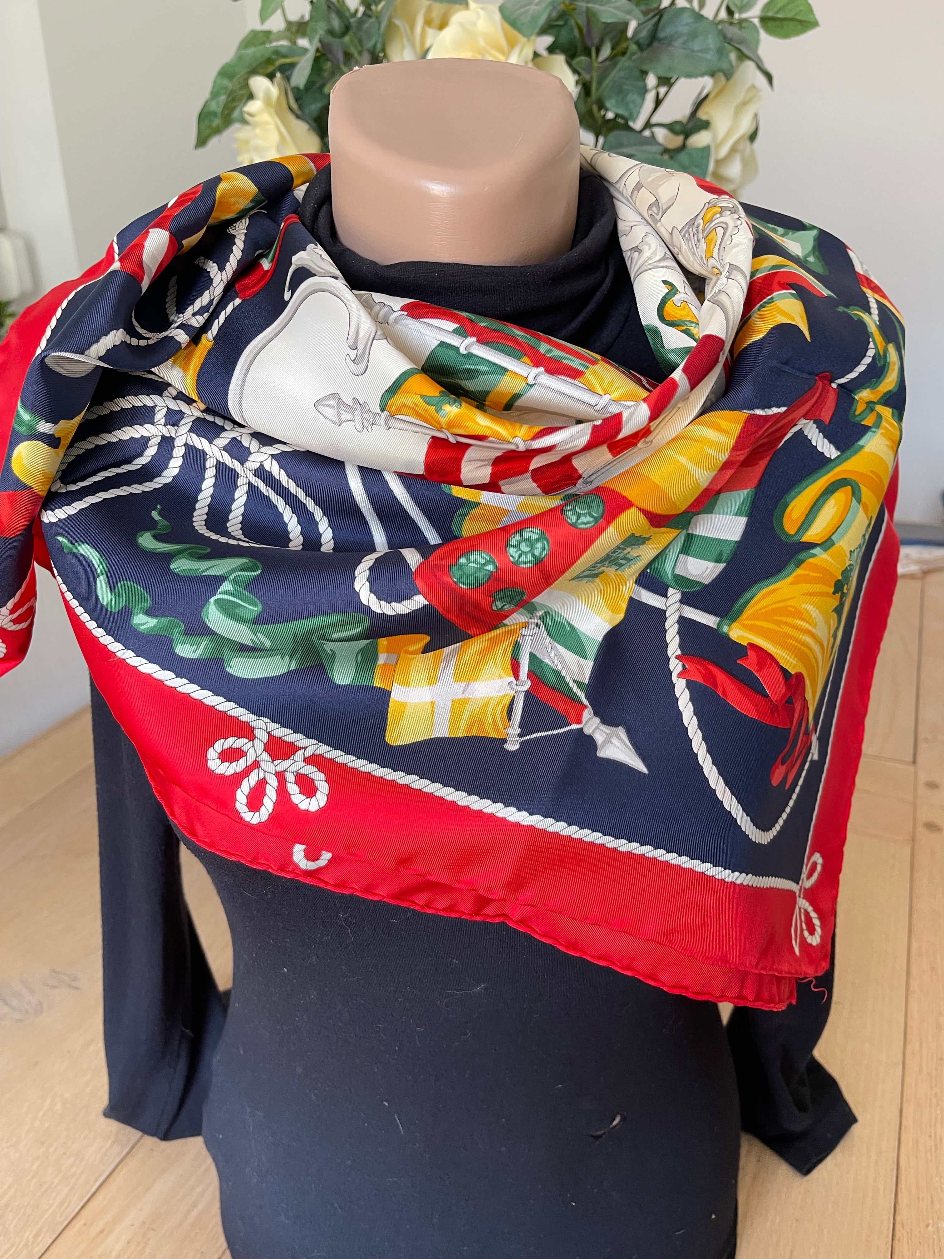 R DI RATTI foulard carré schal sjaal scarf seide soie silk