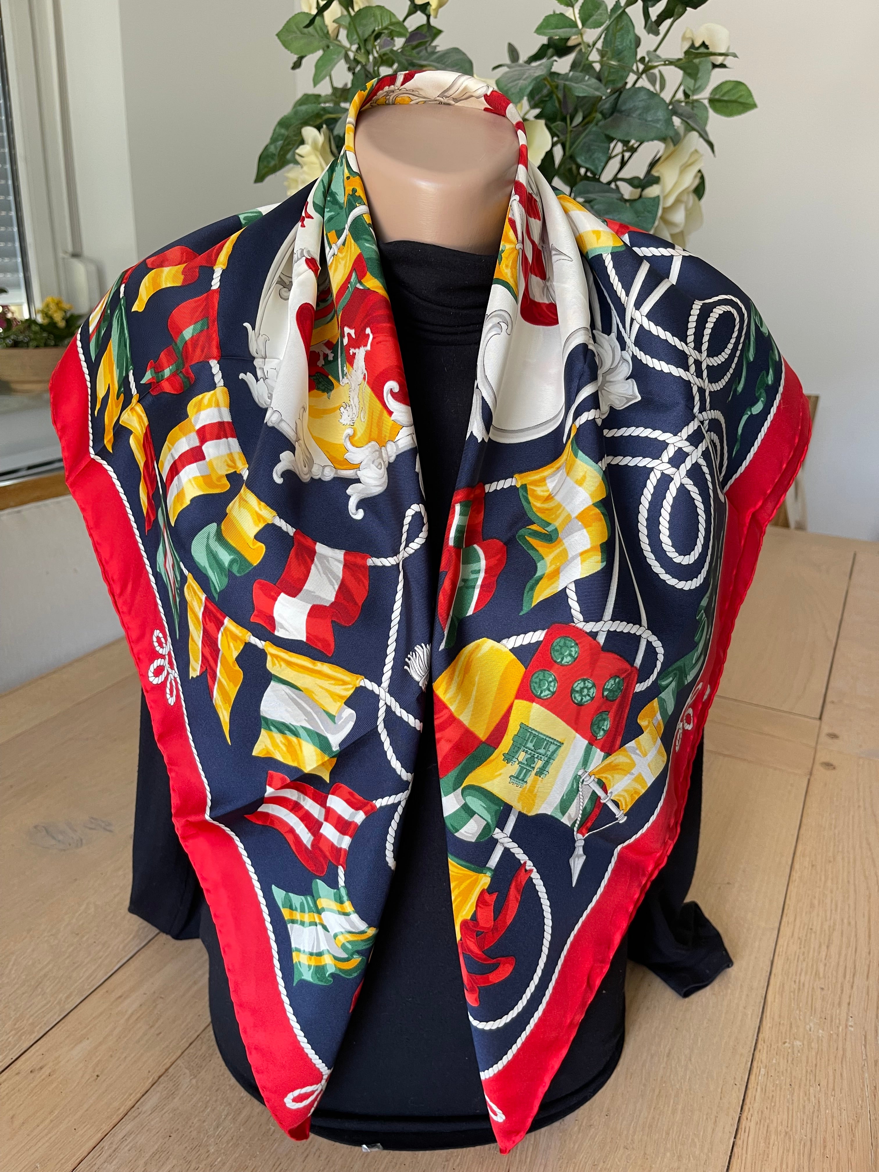 R DI RATTI foulard carré schal sjaal scarf seide soie silk