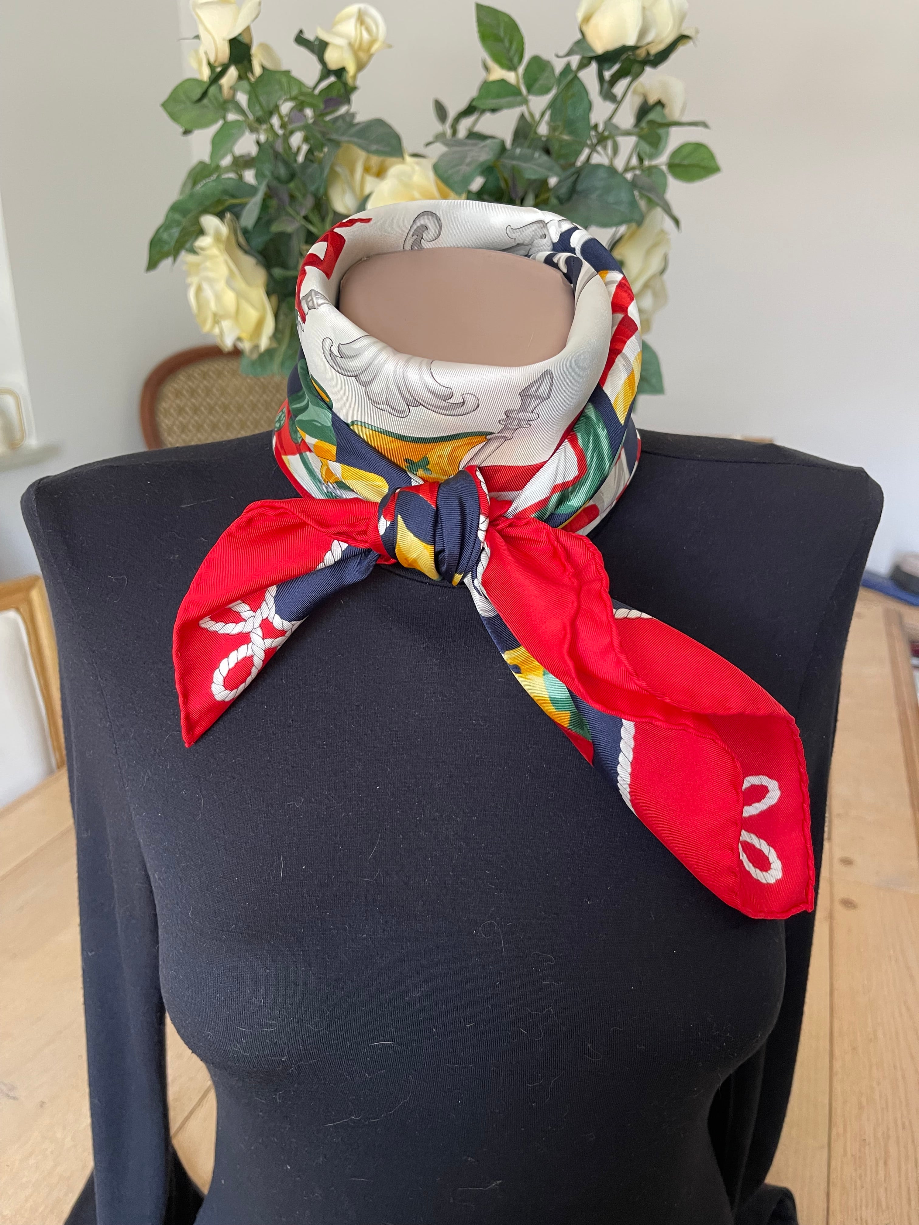 R DI RATTI foulard carré schal sjaal scarf seide soie silk
