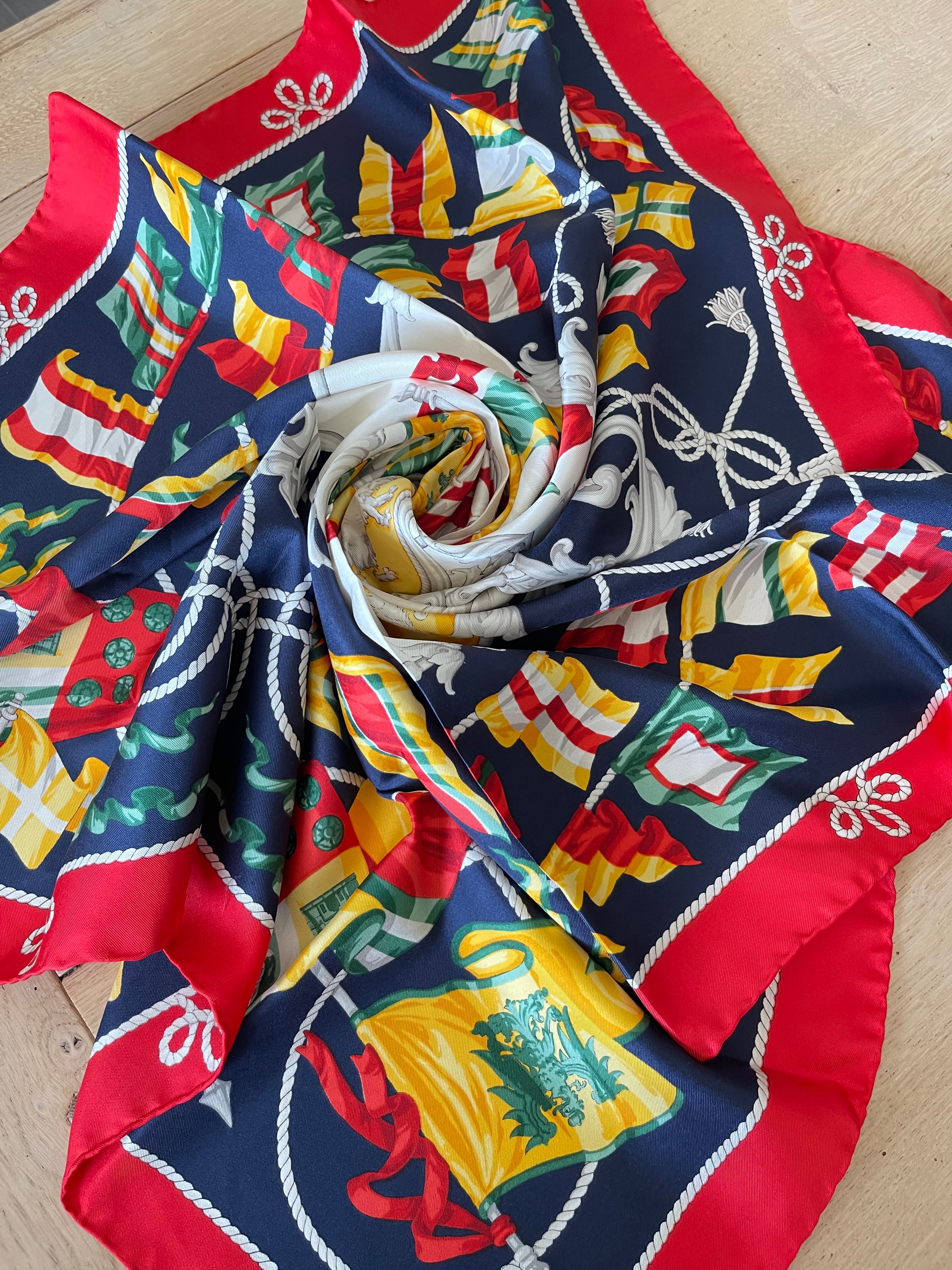 R DI RATTI foulard carré schal sjaal scarf seide soie silk