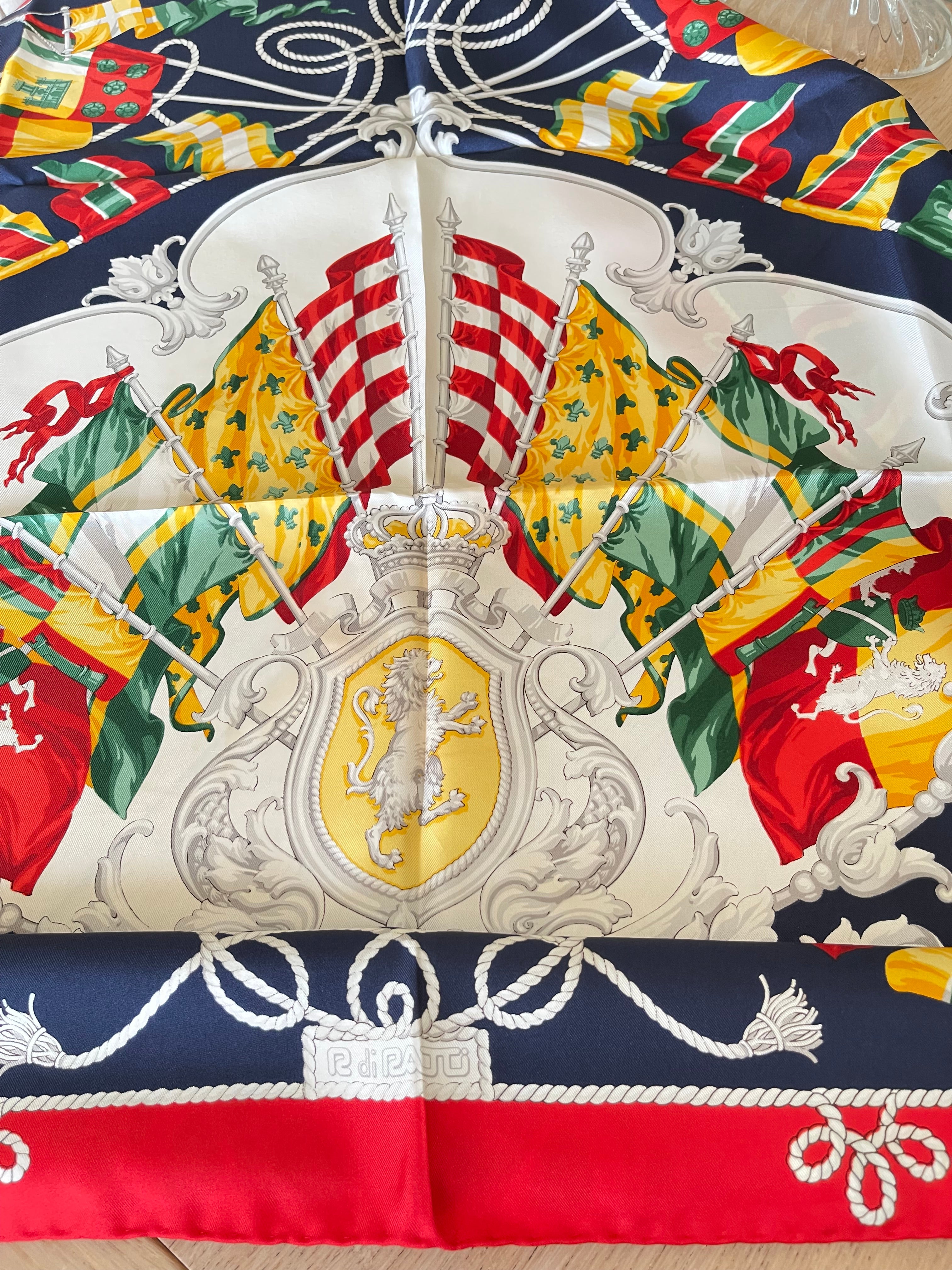 R DI RATTI foulard carré schal sjaal scarf seide soie silk