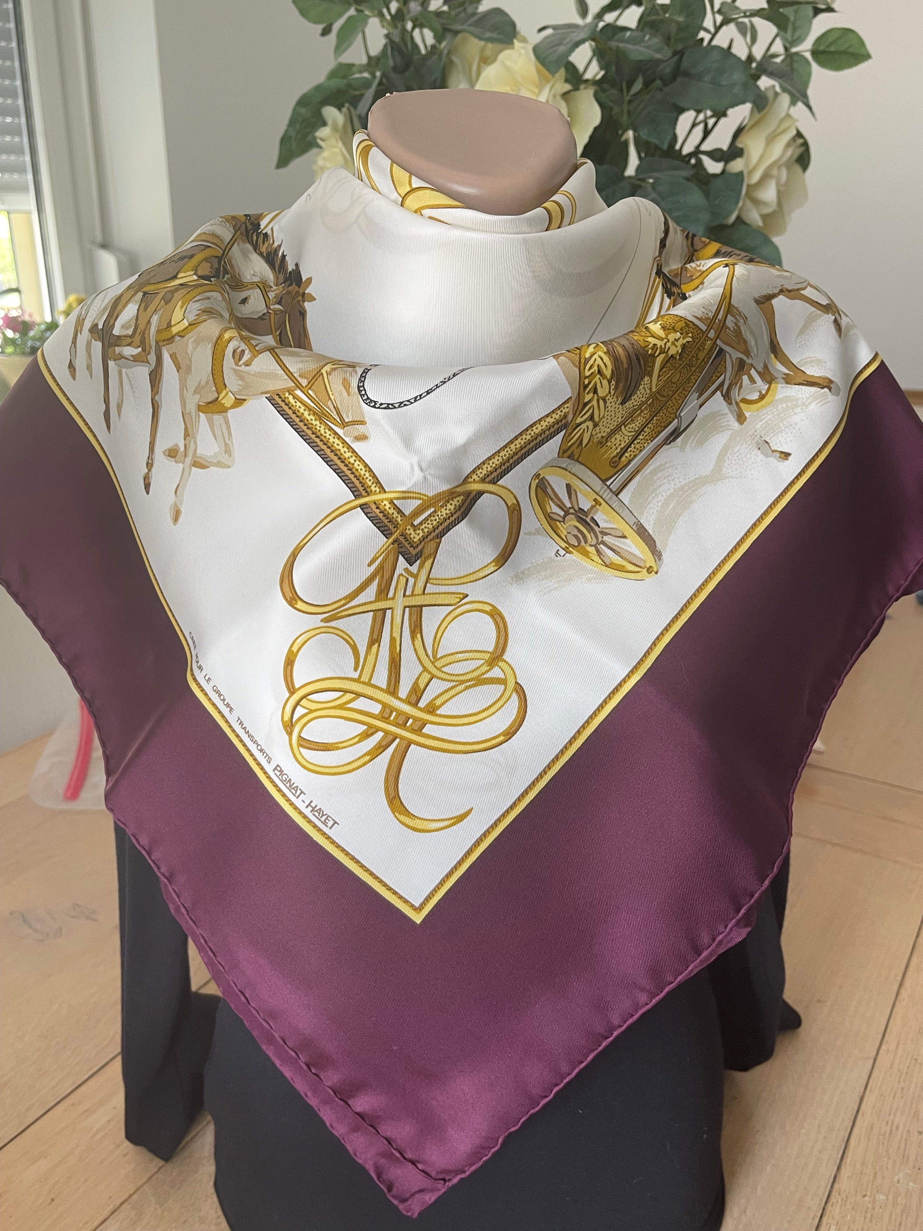 Pignat carré foulard scarf schal sjaal seide soie silk