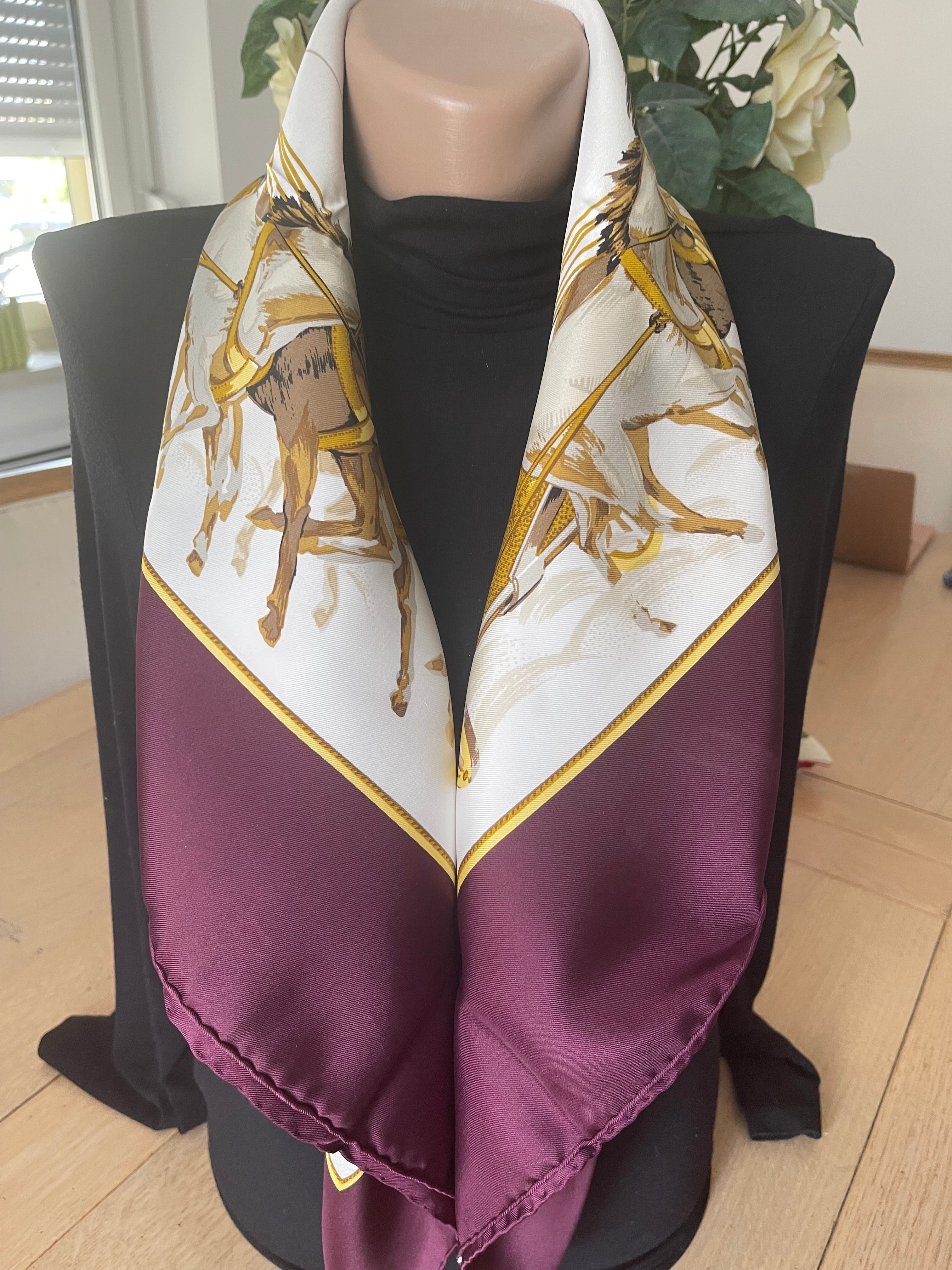 Pignat carré foulard scarf schal sjaal seide soie silk