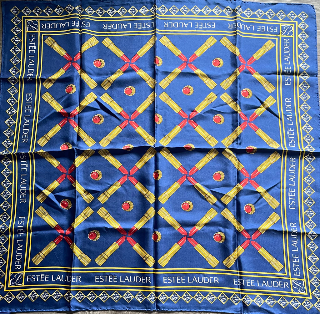 ESTEE LAUDER carré foulard scarf schal sjaal seide silk soie