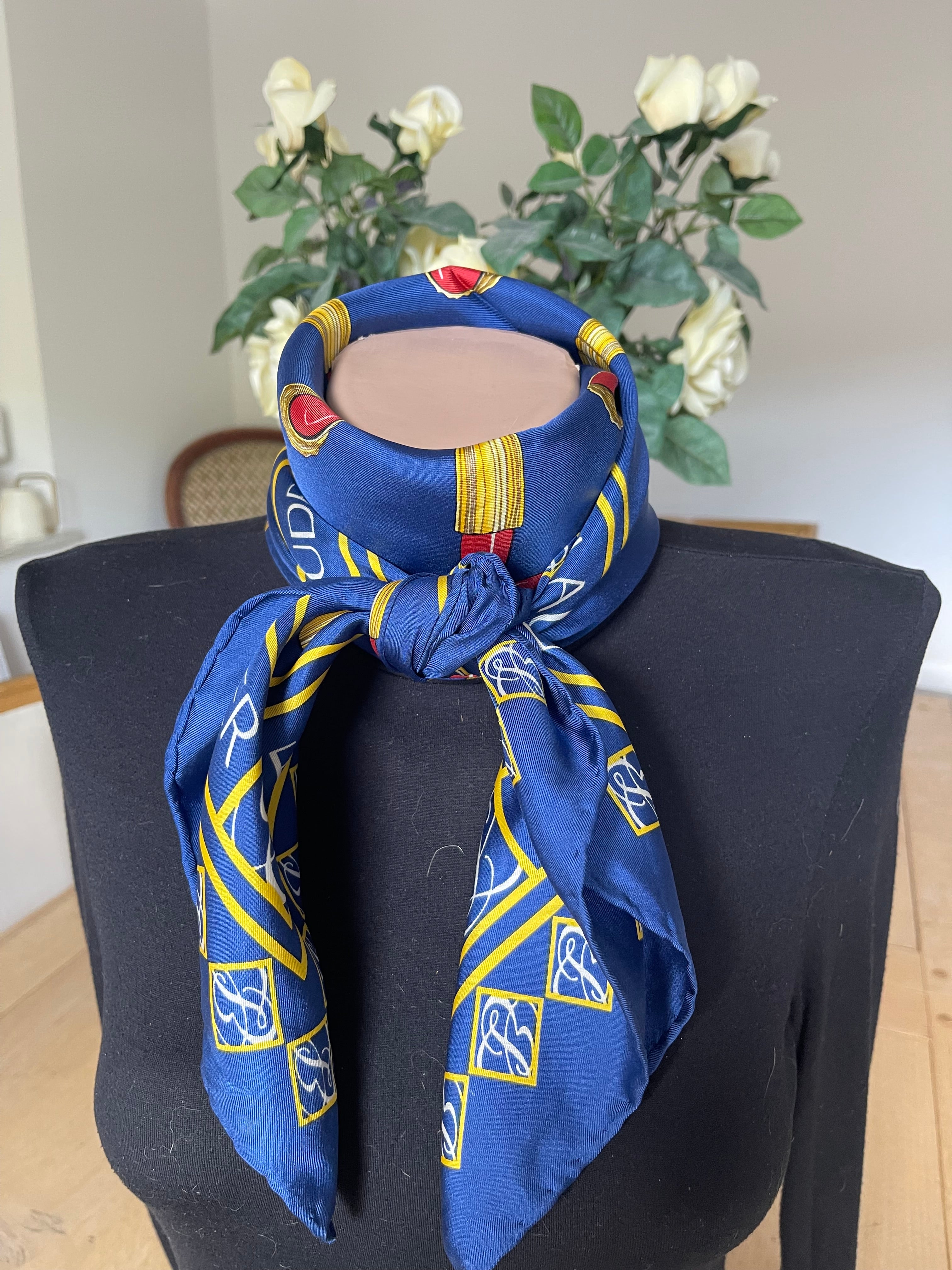 ESTEE LAUDER carré foulard scarf schal sjaal seide silk soie