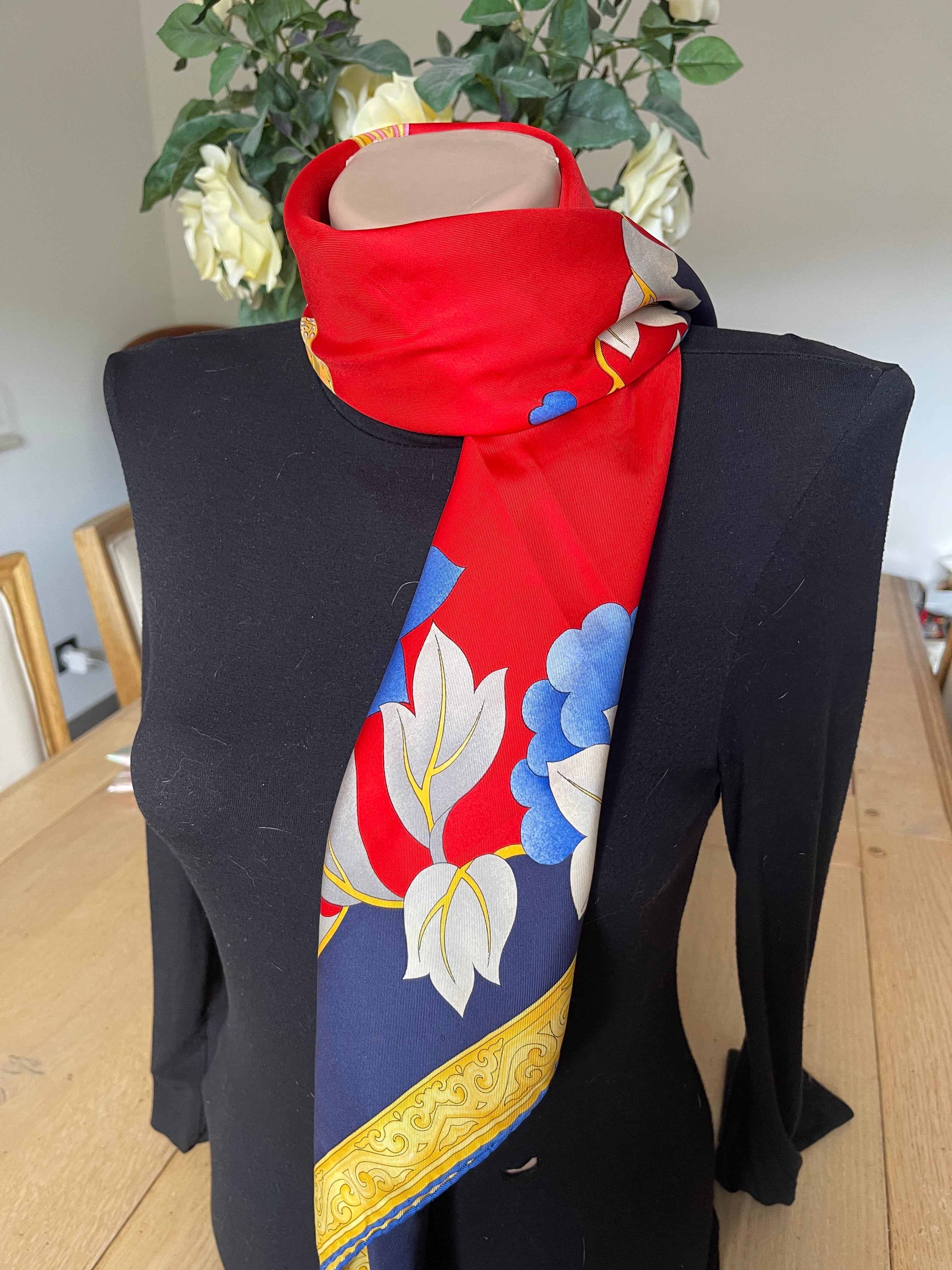 LEONARD carré foulard scarf schal sjaal seide silk soie