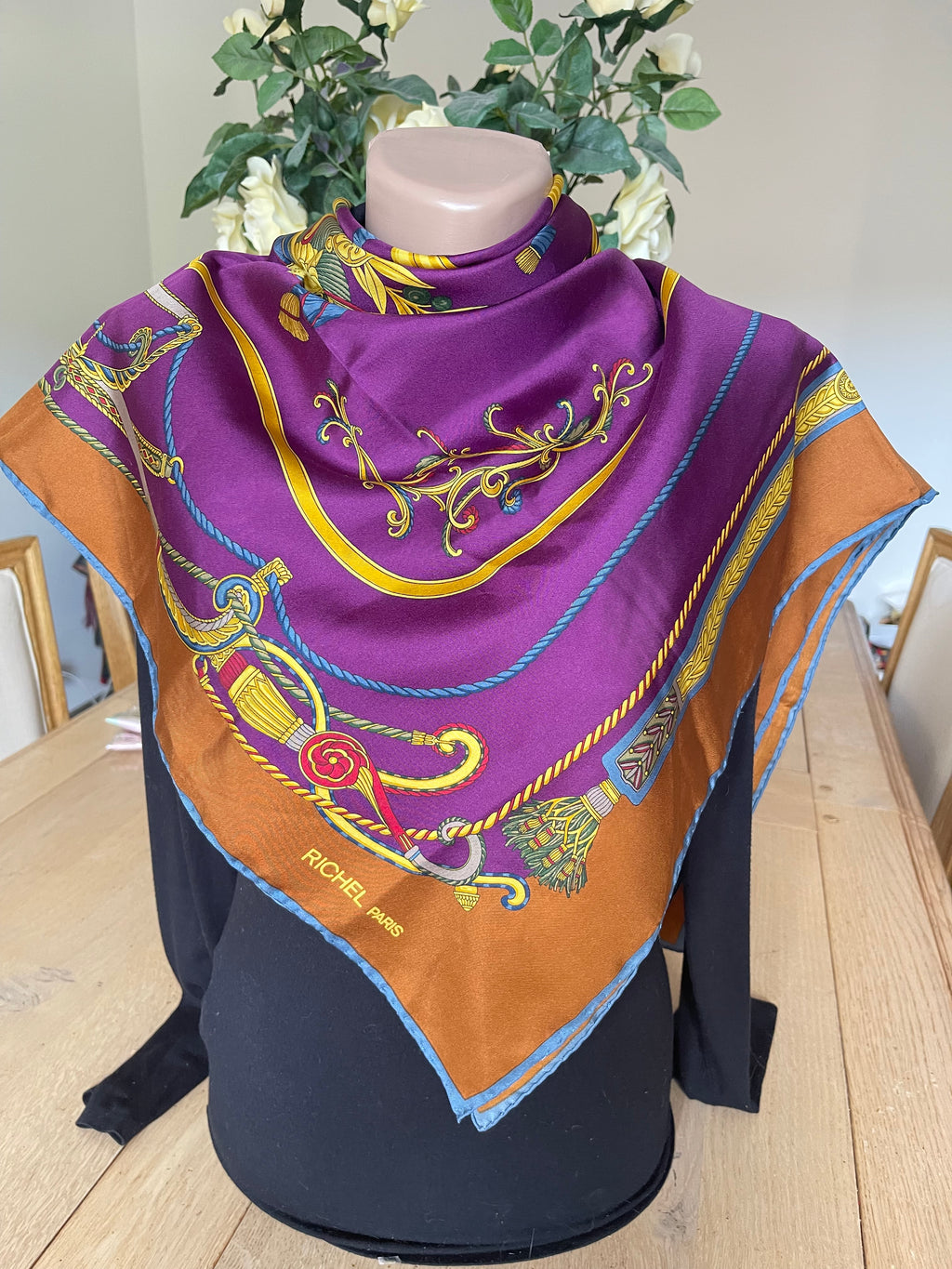 RICHEL carré foulard scarf schal sjaal seide silk soie