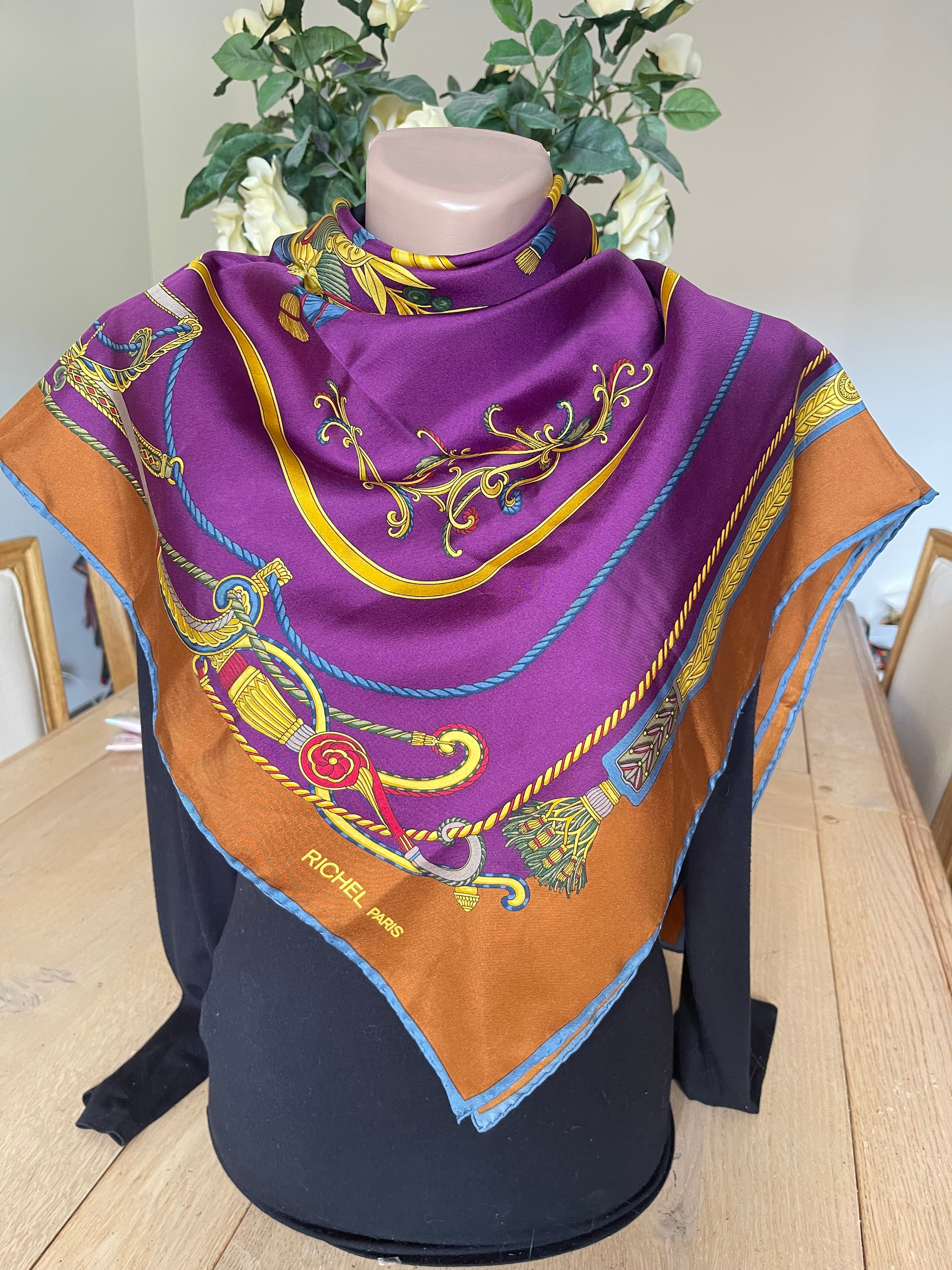 RICHEL carré foulard scarf schal sjaal seide silk soie
