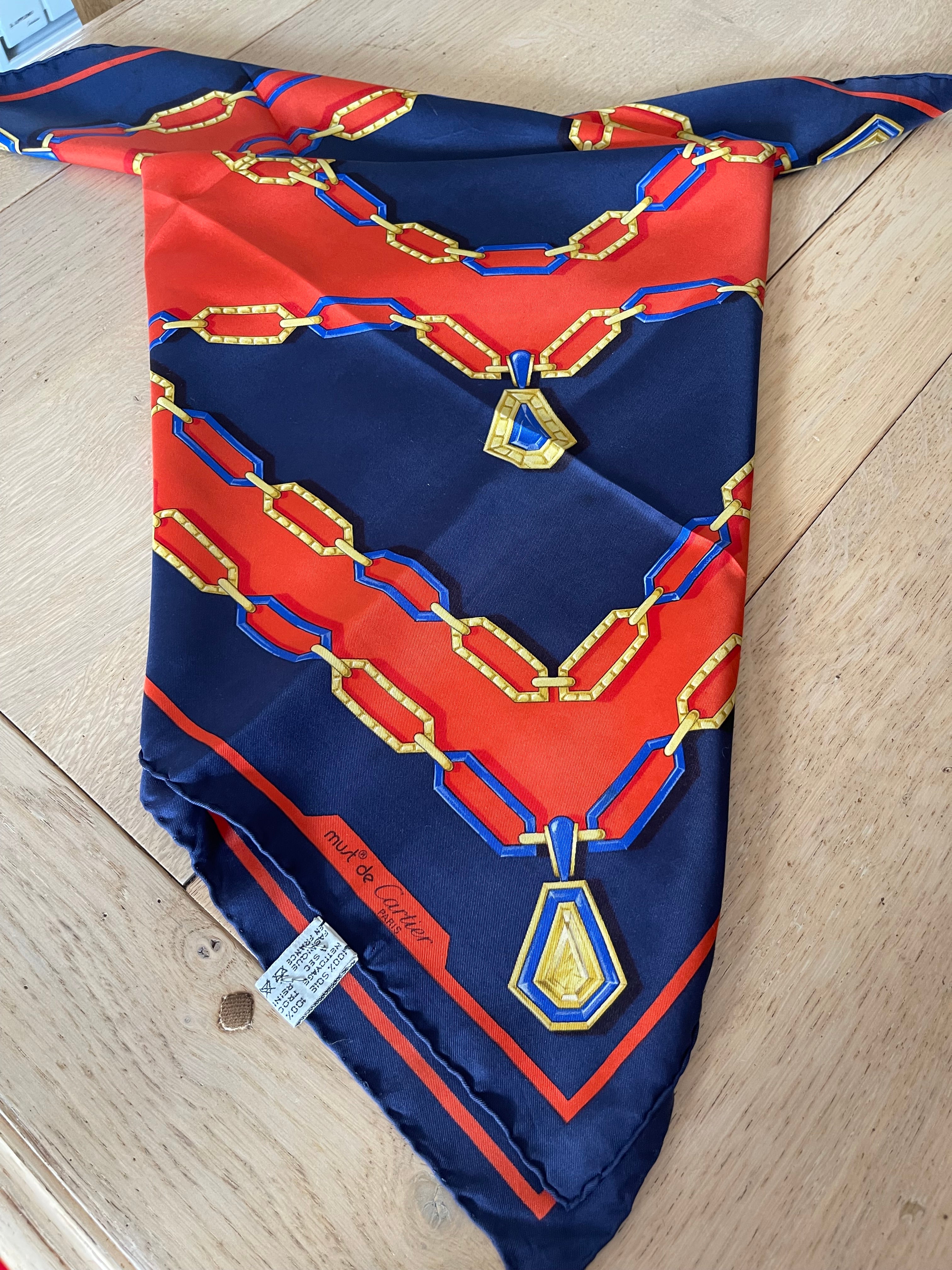 Must de Cartier carré foulard scarf schal sjaal seide silk soie