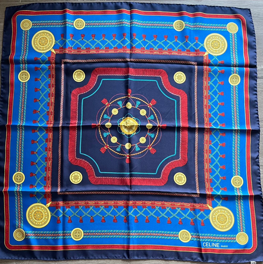 CELINE carré foulard schal scarf sjaal seide silk soie