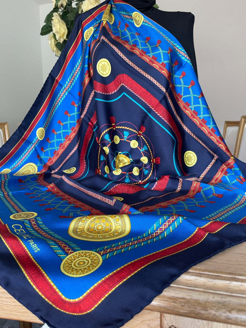 CELINE carré foulard schal scarf sjaal seide silk soie
