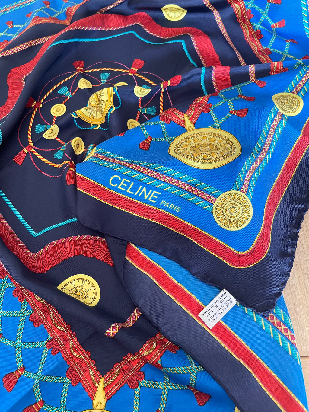 CELINE carré foulard schal scarf sjaal seide silk soie