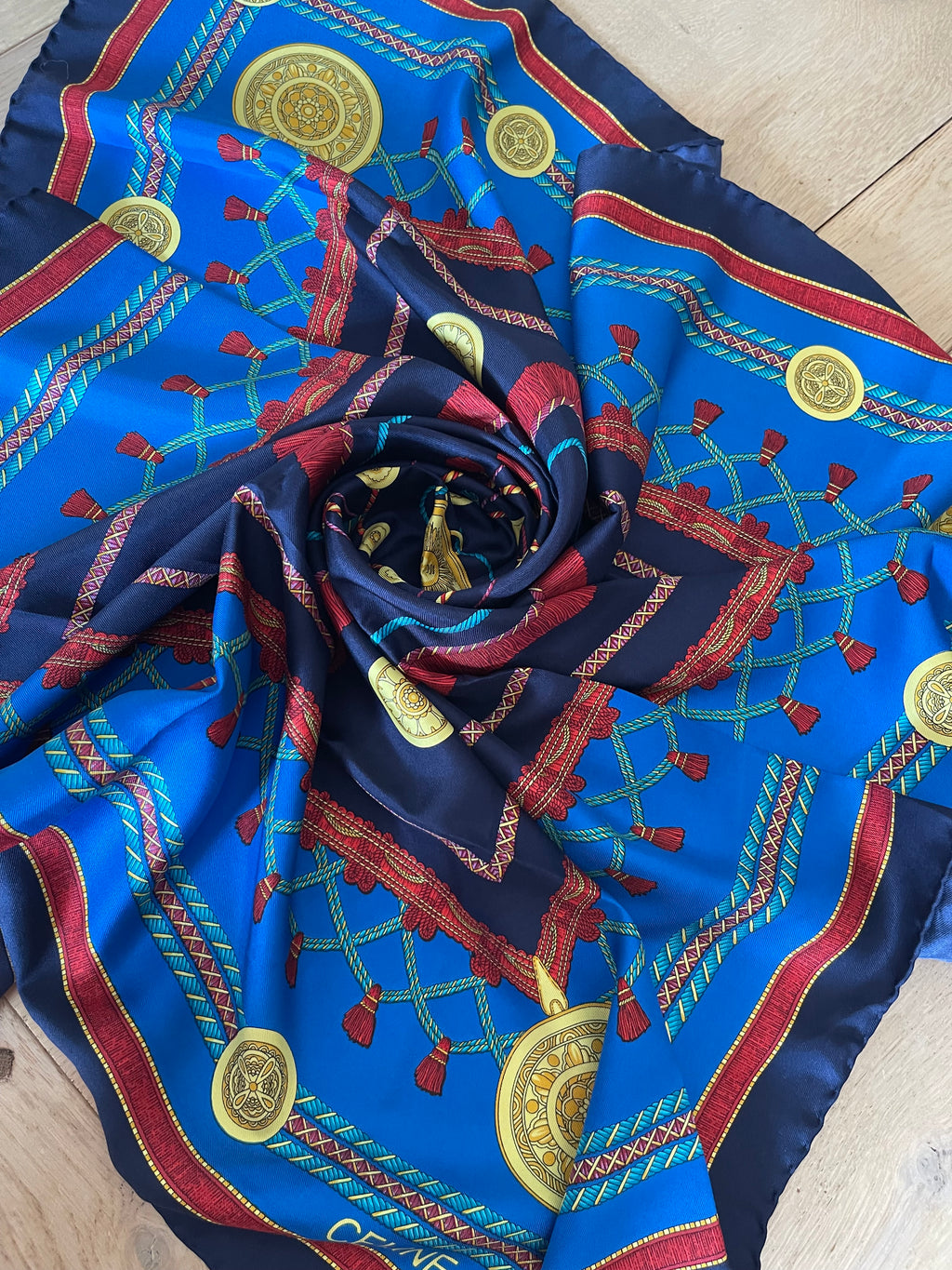 CELINE carré foulard schal scarf sjaal seide silk soie