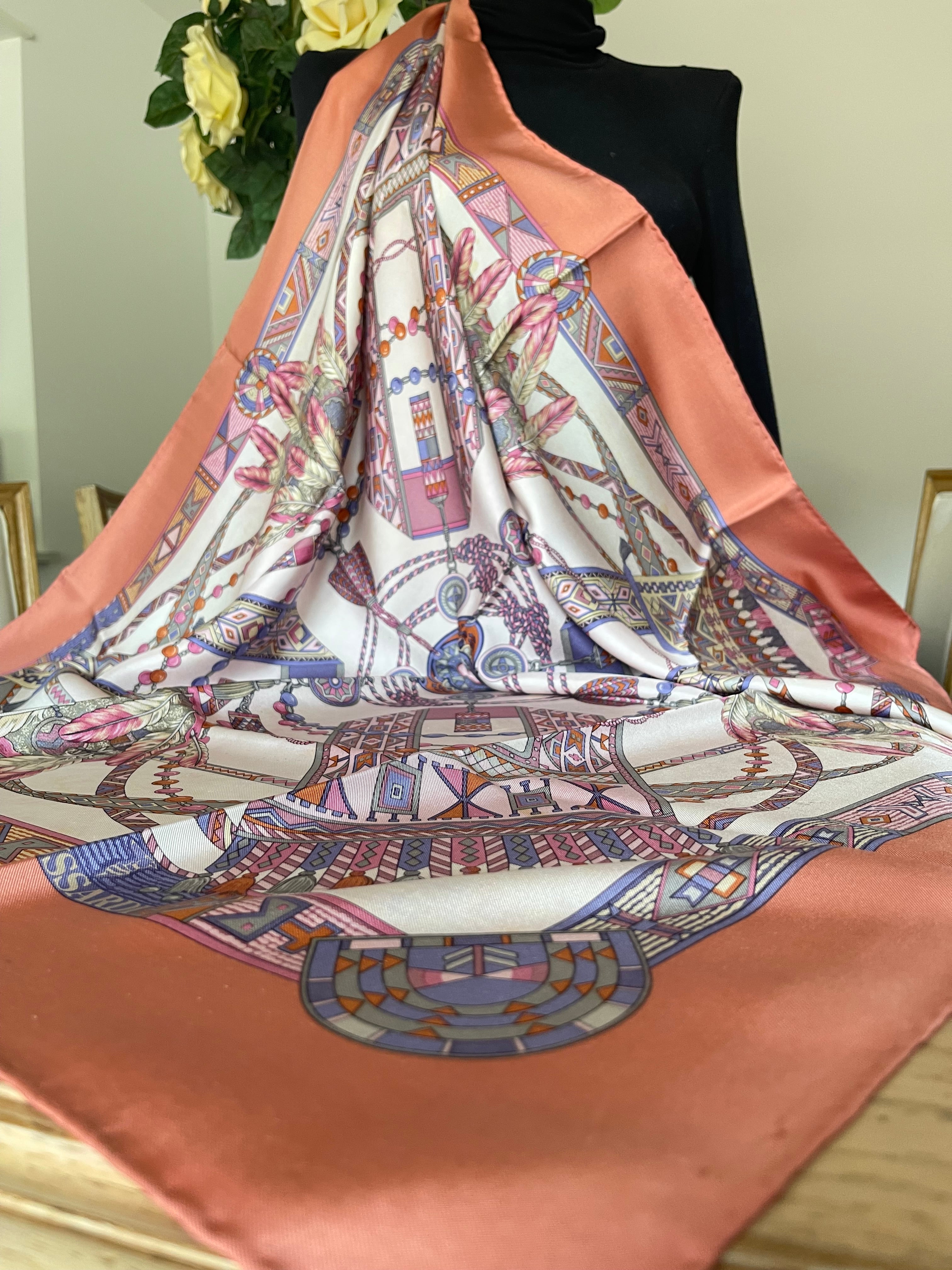 TRUSSARDI carré foulard scarf schal sjaal seide soie silk