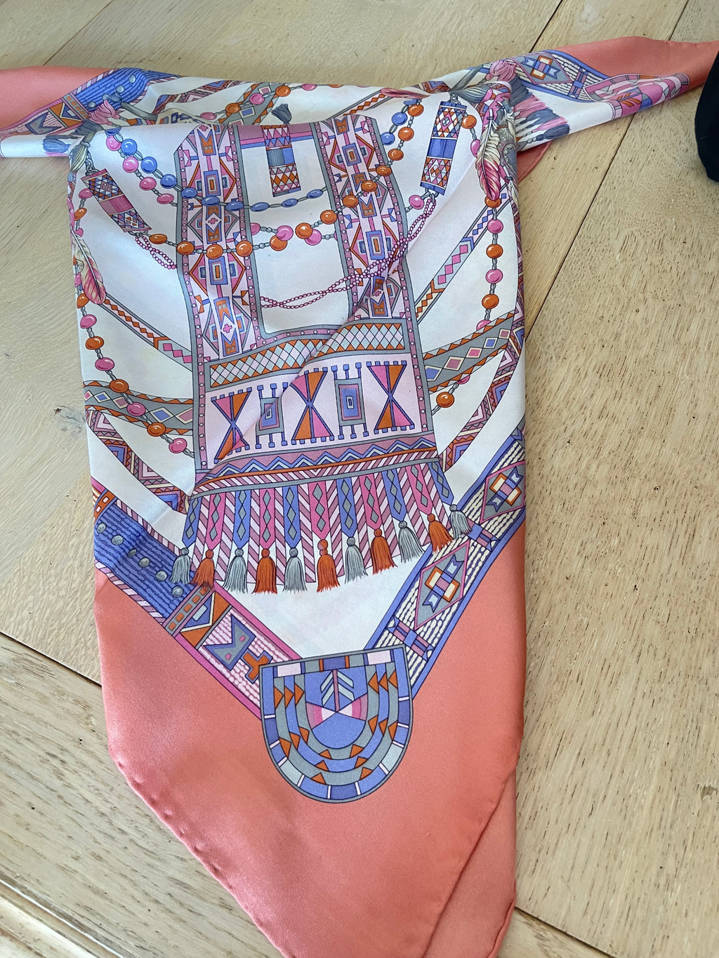 TRUSSARDI carré foulard scarf schal sjaal seide soie silk