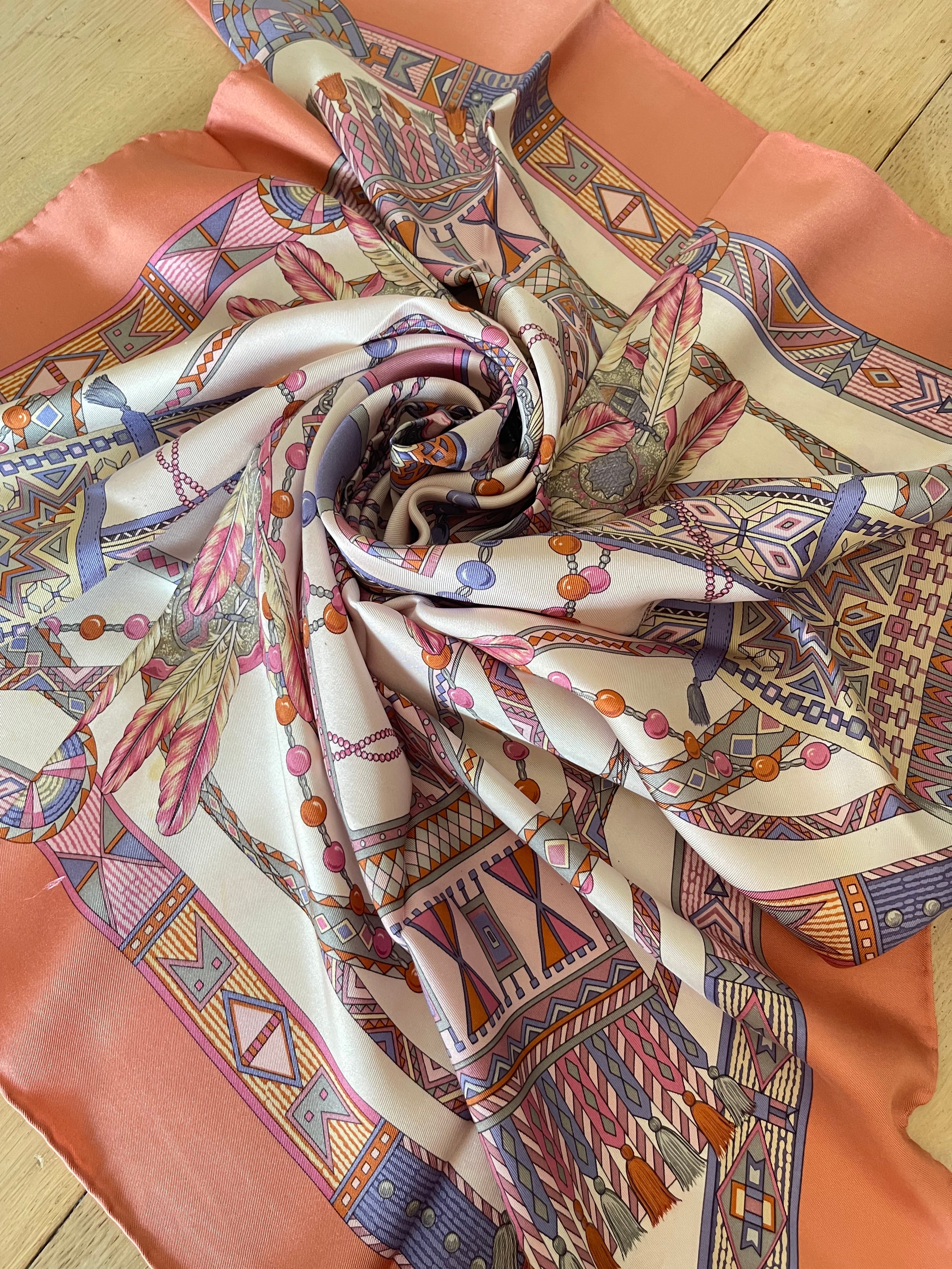 TRUSSARDI carré foulard scarf schal sjaal seide soie silk