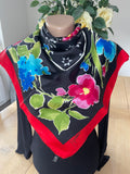 MONTANA foulard carré scarf schal sjaal seide silk soie