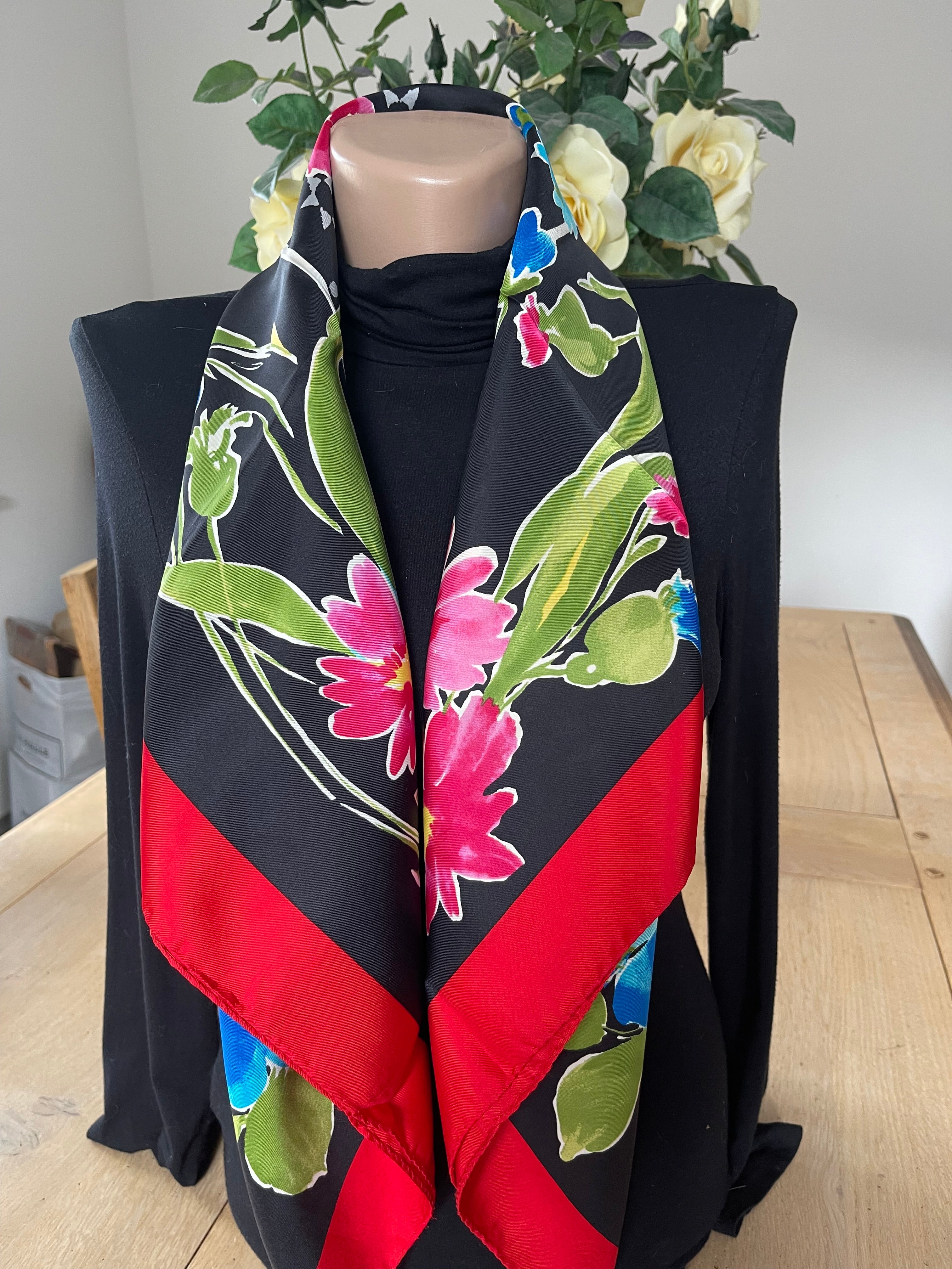 MONTANA foulard carré scarf schal sjaal seide silk soie
