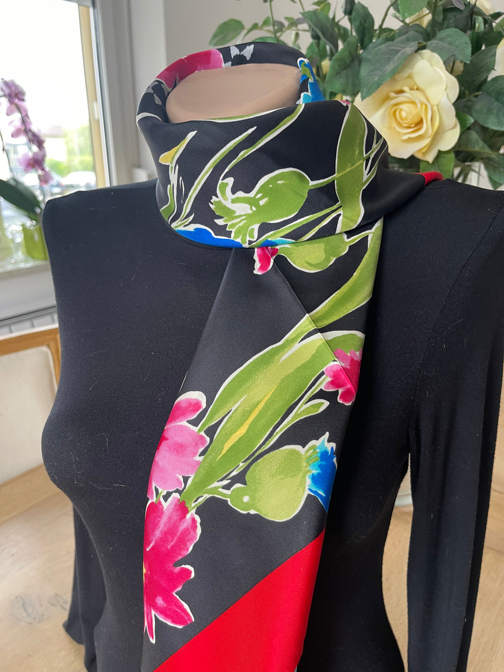 MONTANA foulard carré scarf schal sjaal seide silk soie