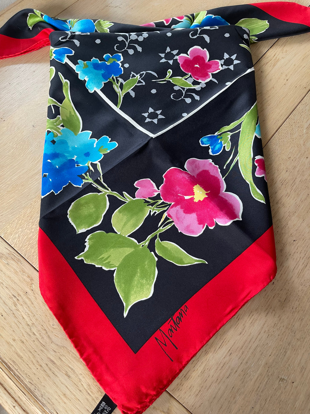 MONTANA foulard carré scarf schal sjaal seide silk soie