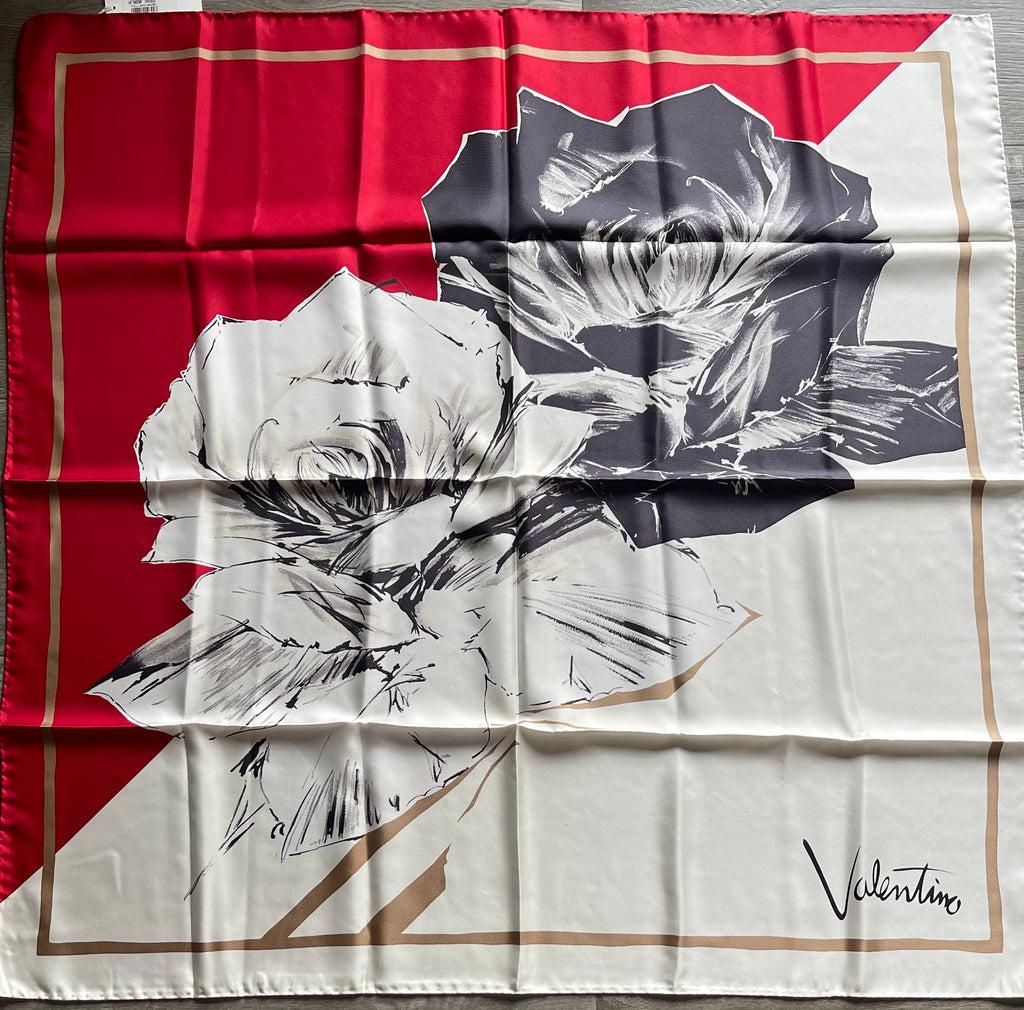 VALENTINO carré scarf schal sjaal seide silk soie