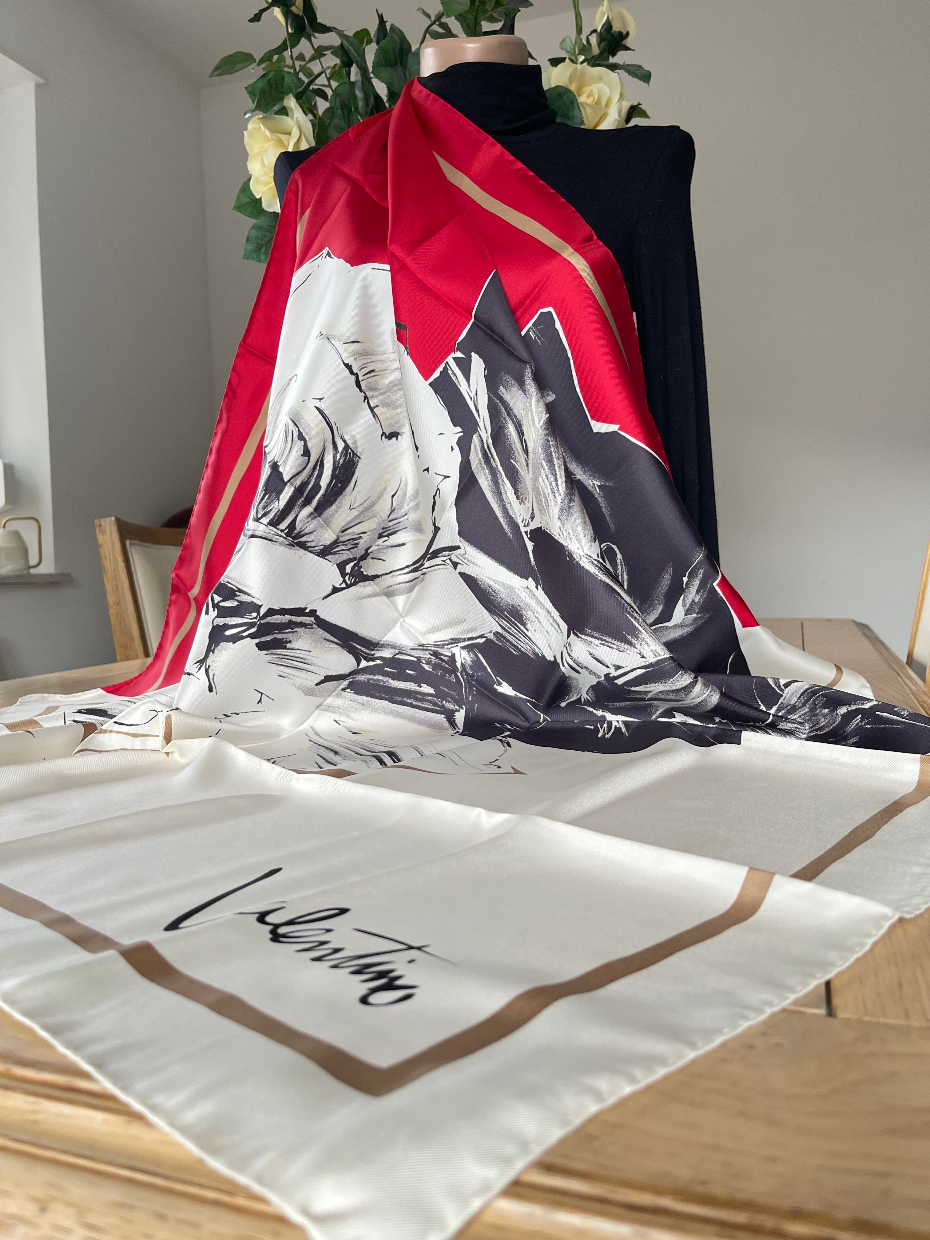 VALENTINO carré scarf schal sjaal seide silk soie