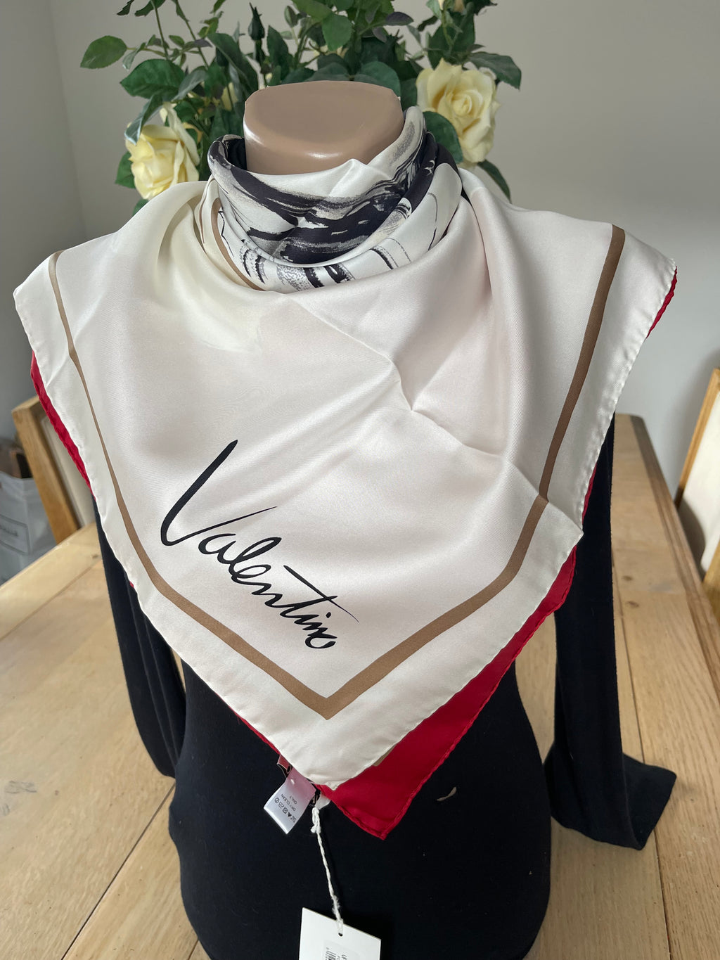 VALENTINO carré scarf schal sjaal seide silk soie