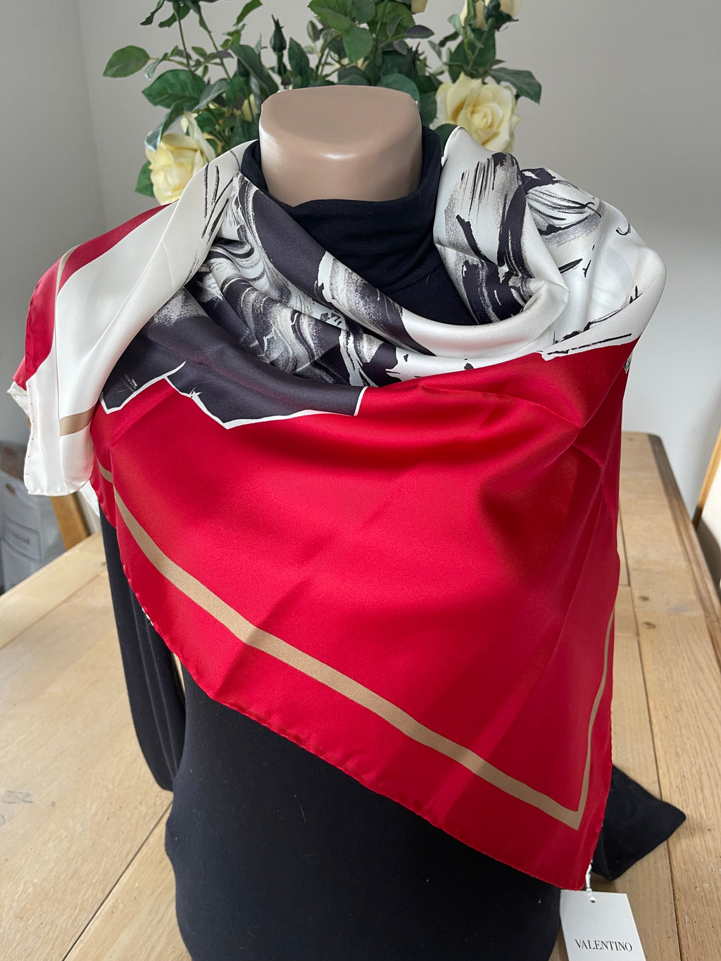 VALENTINO carré scarf schal sjaal seide silk soie