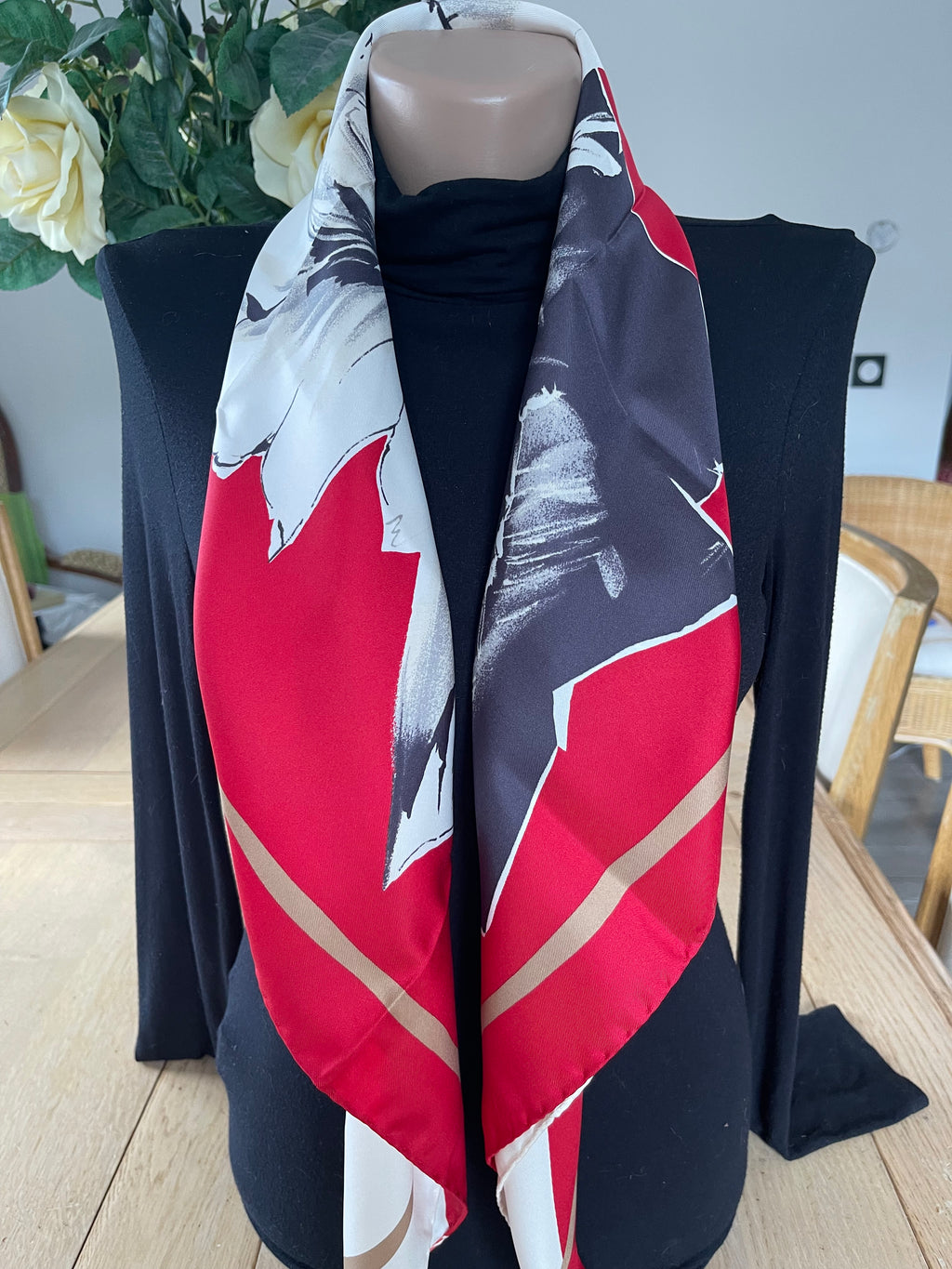 VALENTINO carré scarf schal sjaal seide silk soie