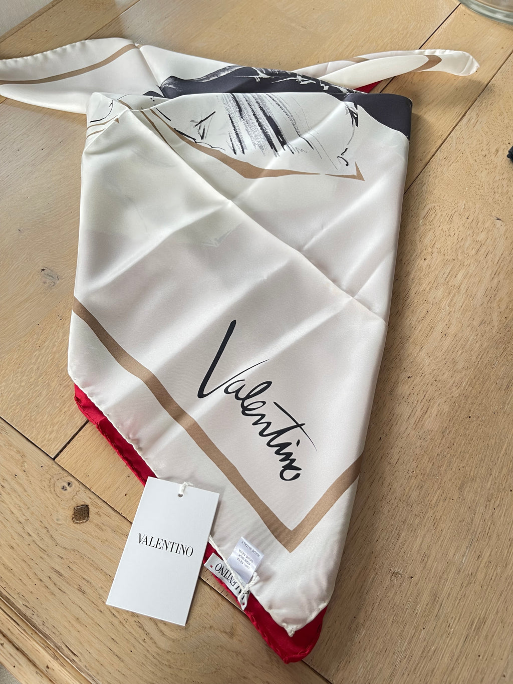 VALENTINO carré scarf schal sjaal seide silk soie