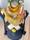 LONGCHAMP carré foulard scarf schal sjaal seide silk soie