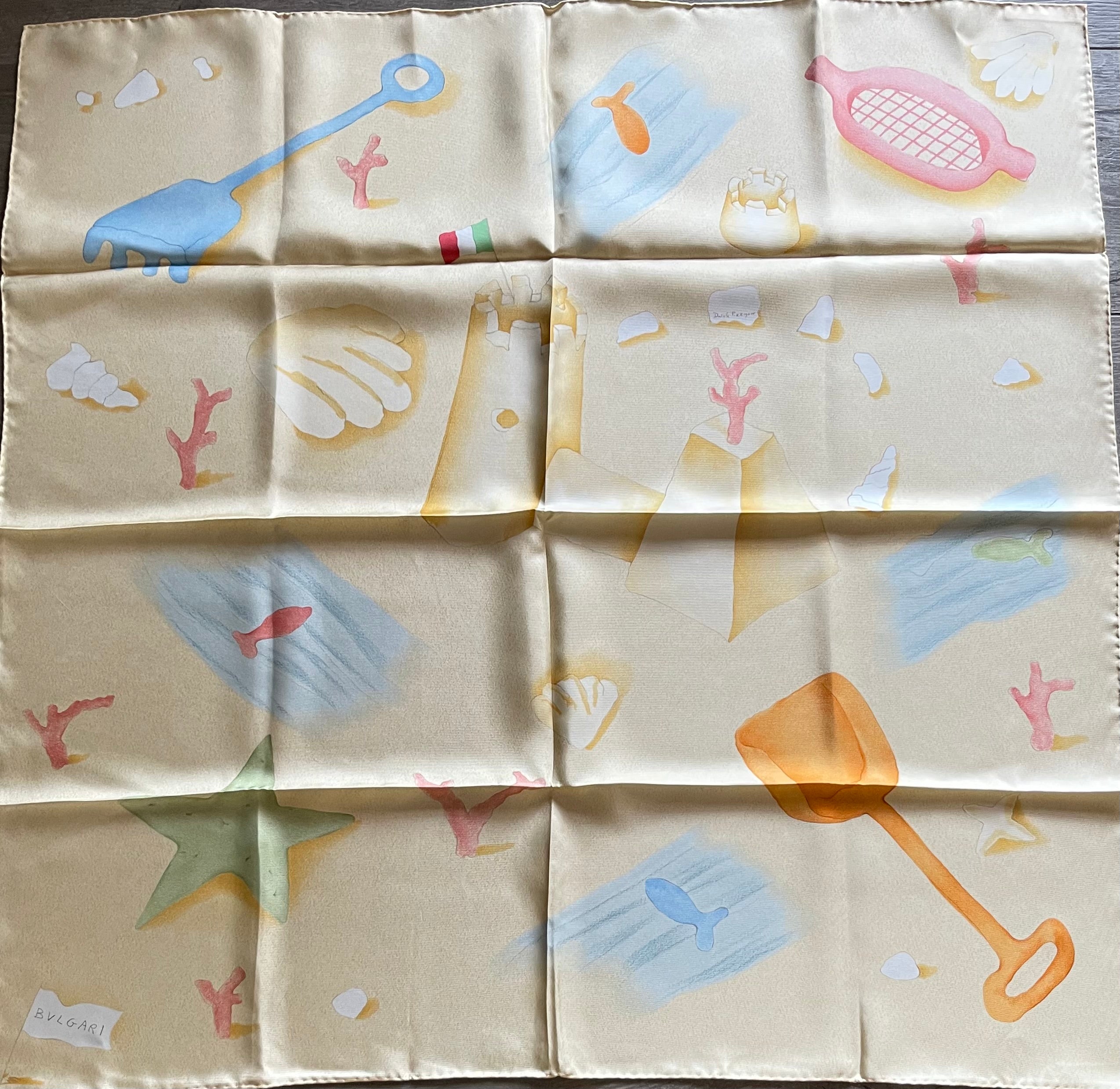 Bulgari carré foulard scarf schal sjaal seide silk soie