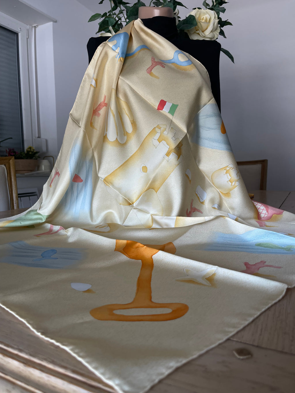 Bulgari carré foulard scarf schal sjaal seide silk soie