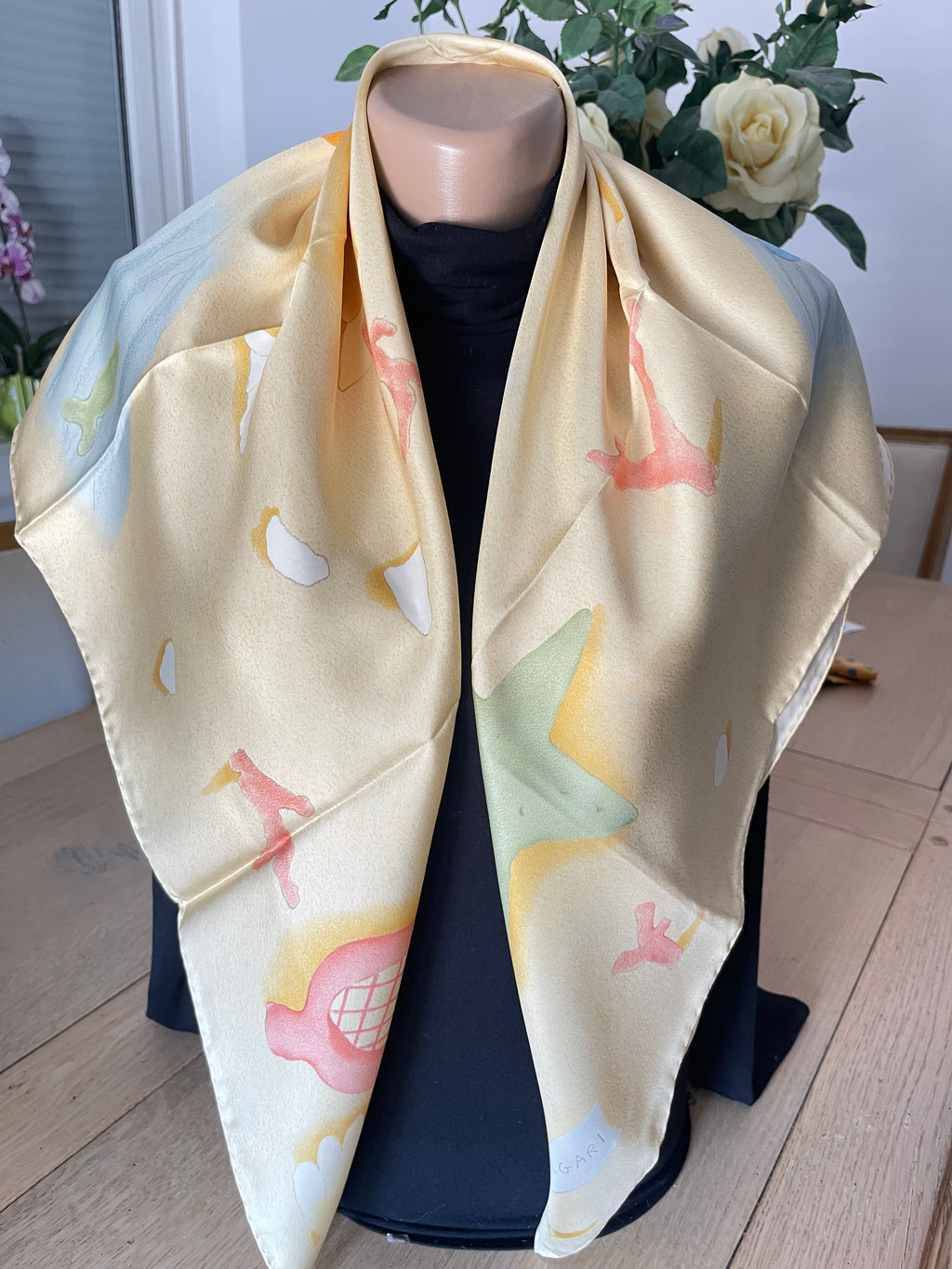 Bulgari carré foulard scarf schal sjaal seide silk soie