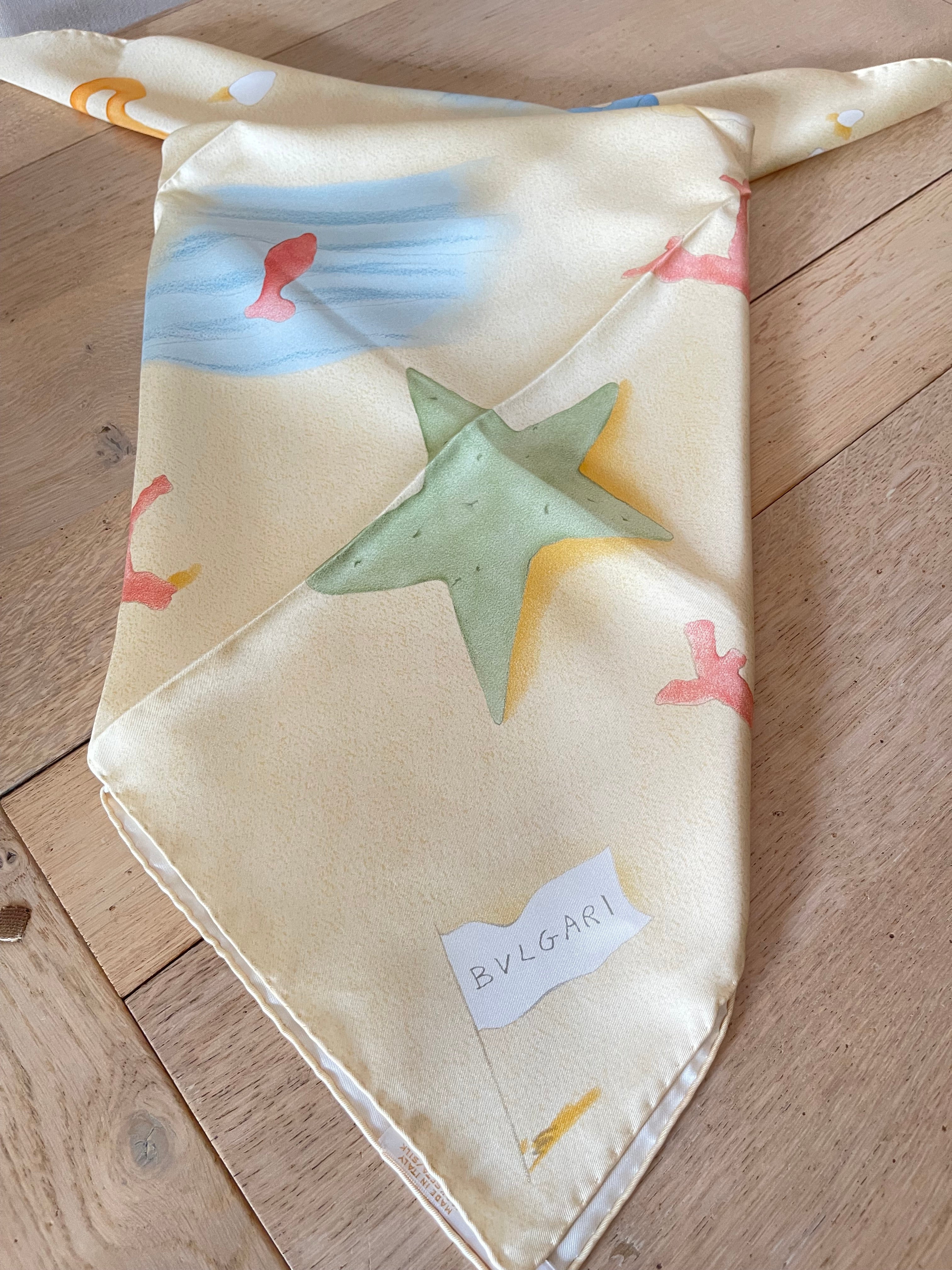 Bulgari carré foulard scarf schal sjaal seide silk soie