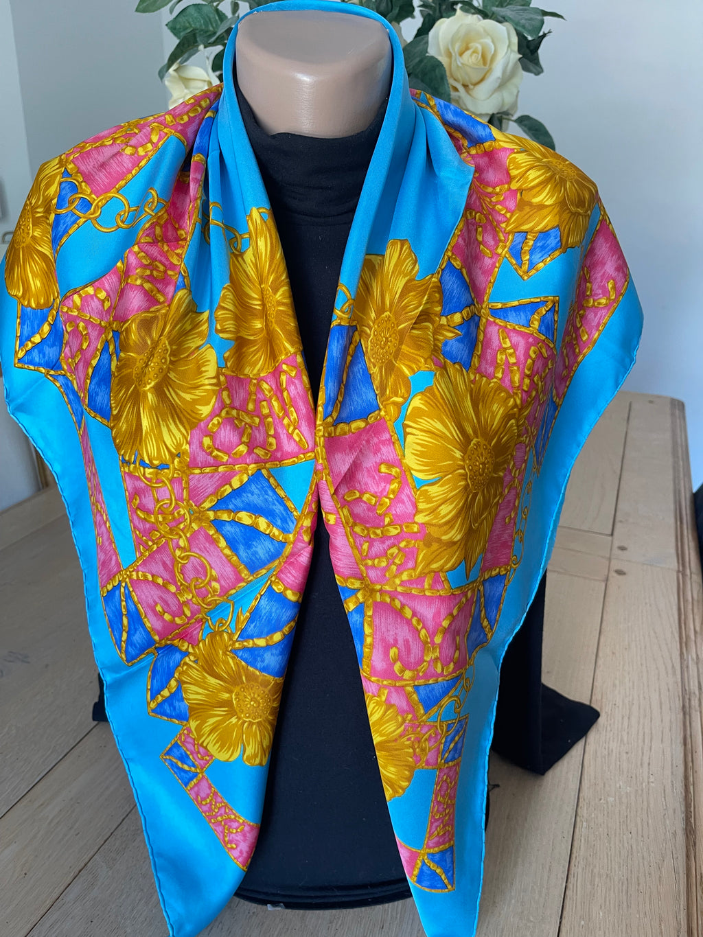 NINA RICCI carré foulard scarf seide soie silk