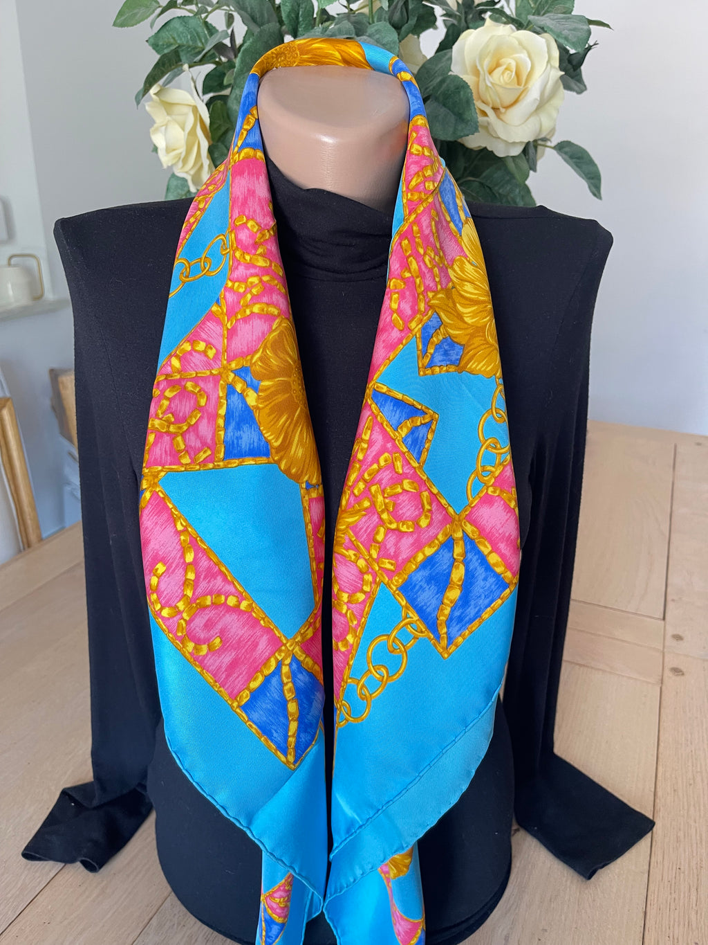 NINA RICCI carré foulard scarf seide soie silk