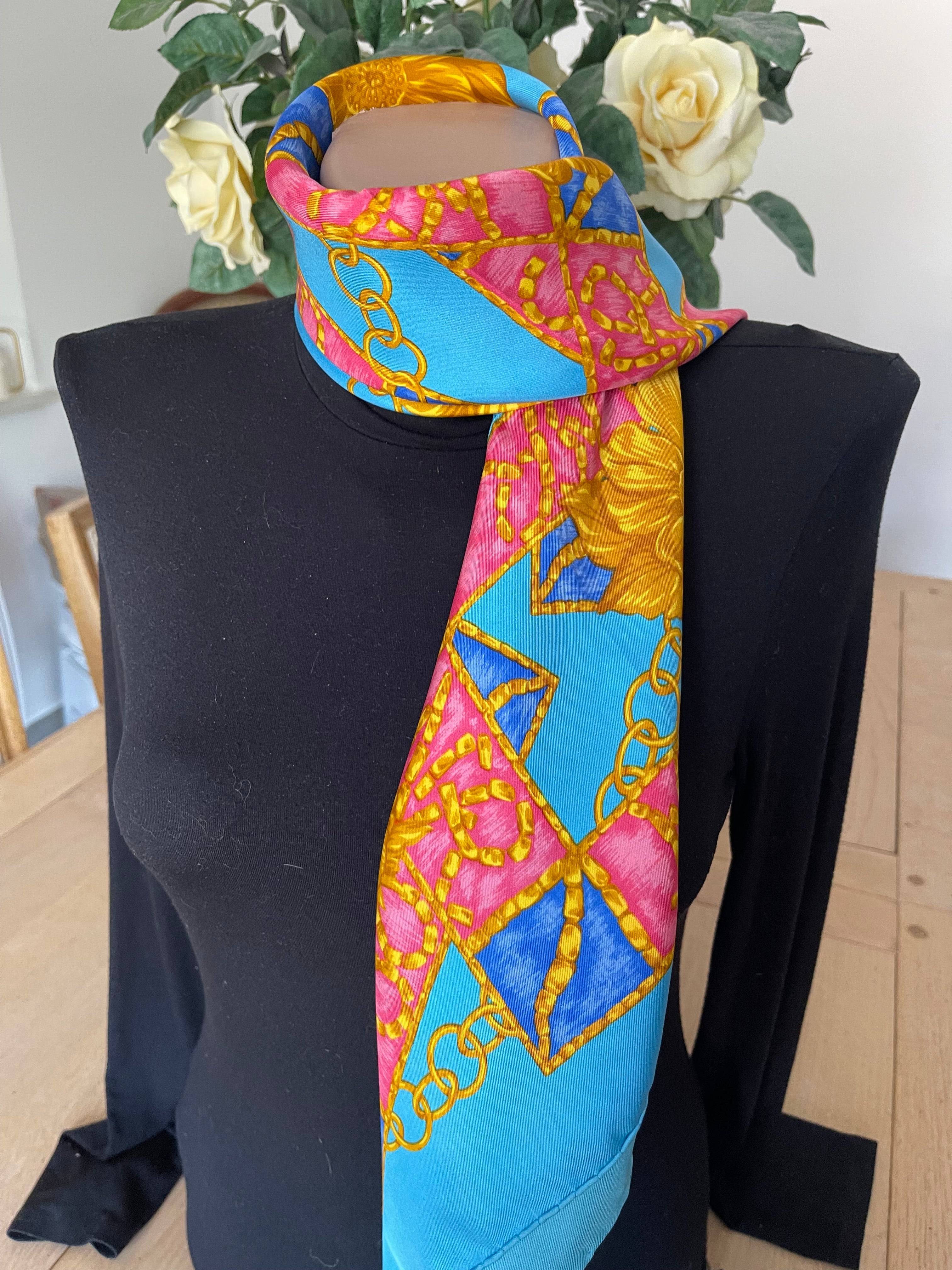 NINA RICCI carré foulard scarf seide soie silk