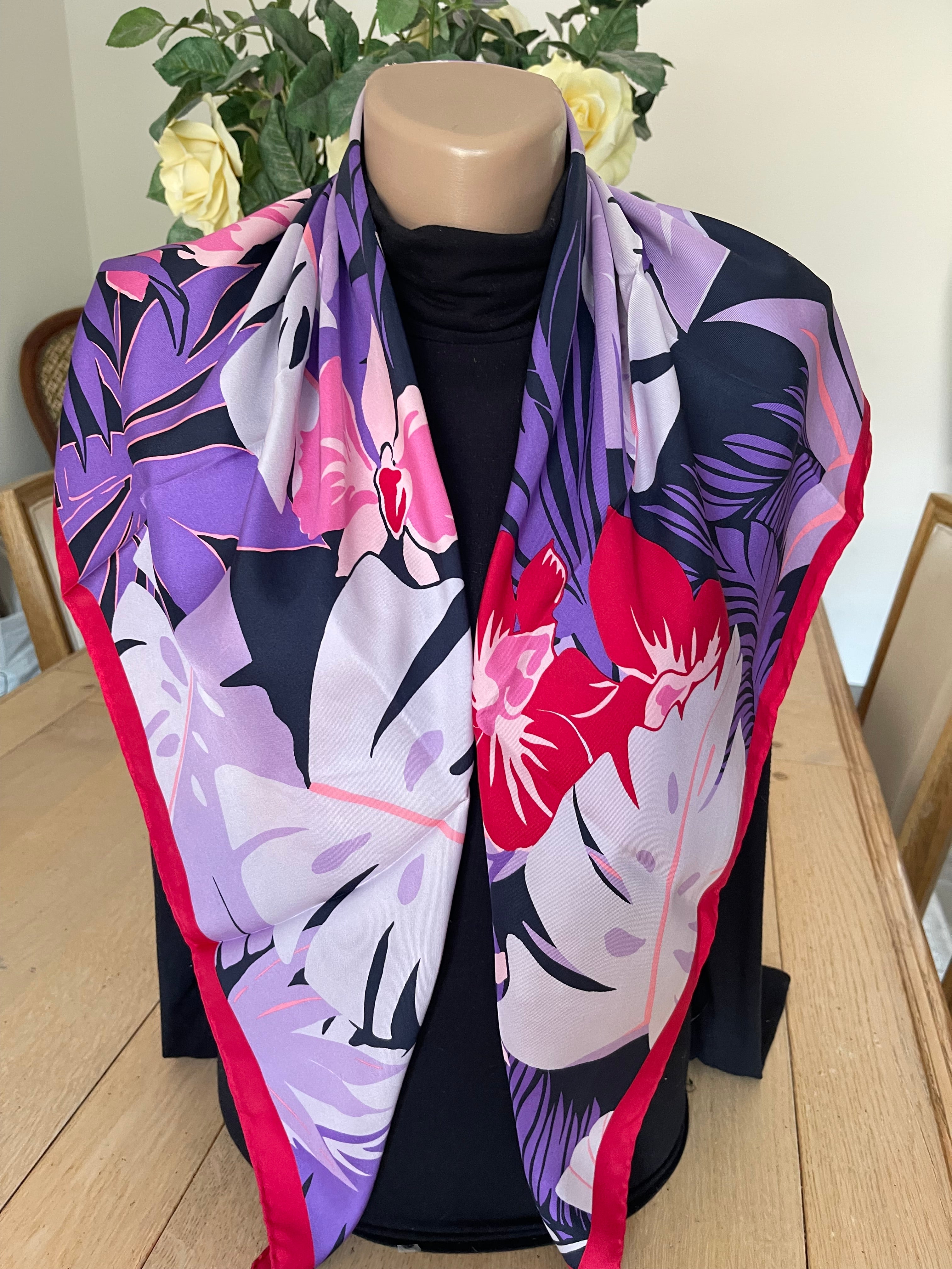 ESCADA carré foulard schal sjaal seide silk soie