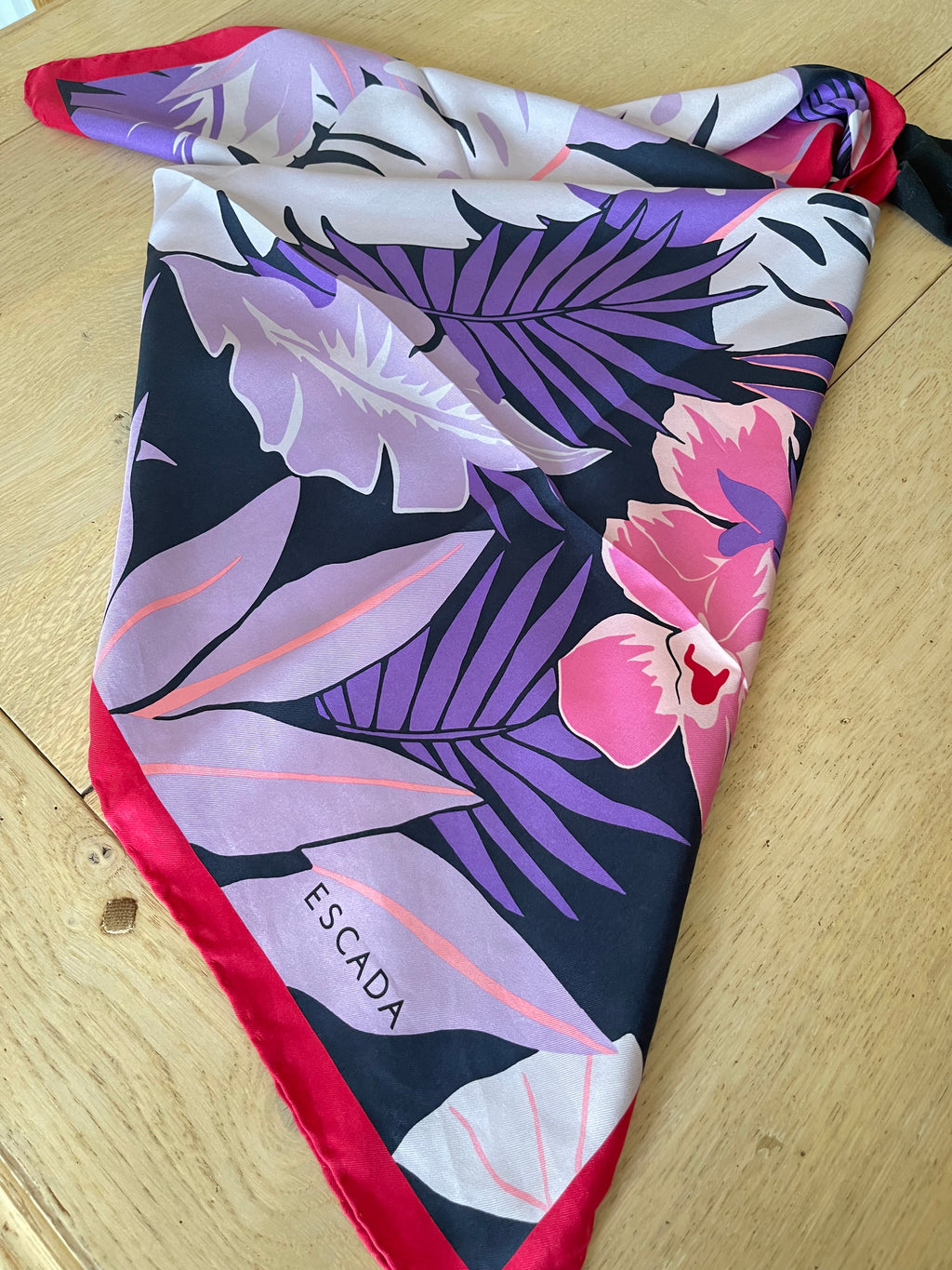 ESCADA carré foulard schal sjaal seide silk soie