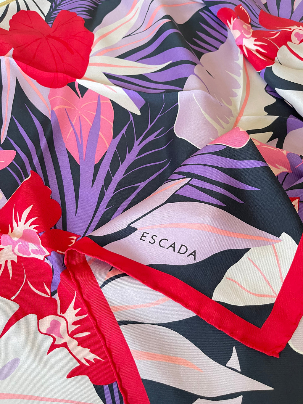 ESCADA carré foulard schal sjaal seide silk soie