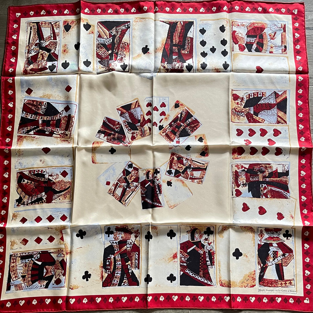 Musee de la Carte à Jouer carré foulard schal sjaal seide silk