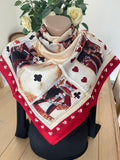 Musee de la Carte à Jouer carré foulard schal sjaal seide silk