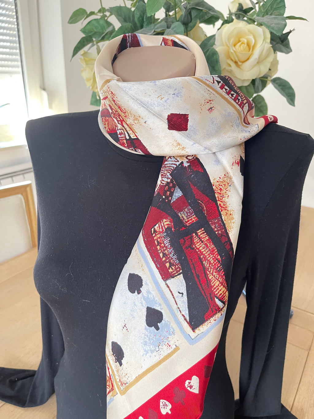 Musee de la Carte à Jouer carré foulard schal sjaal seide silk