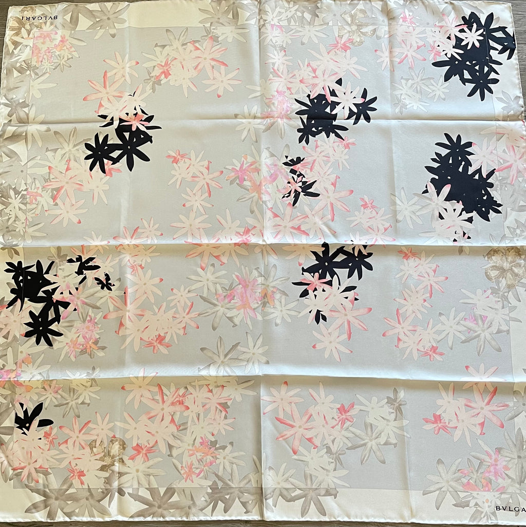 BULGARI carré foulard scarf sjaal schal seide soie silk