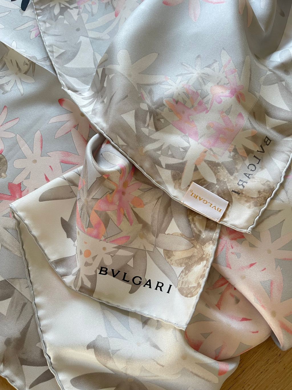 BULGARI carré foulard scarf sjaal schal seide soie silk
