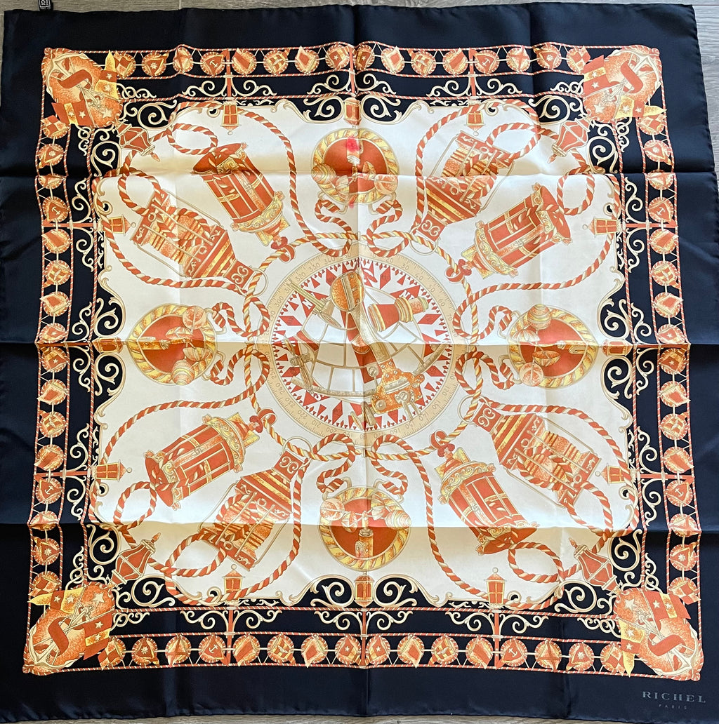 RICHEL carré foulard scarf schal sjaal seide soie silk