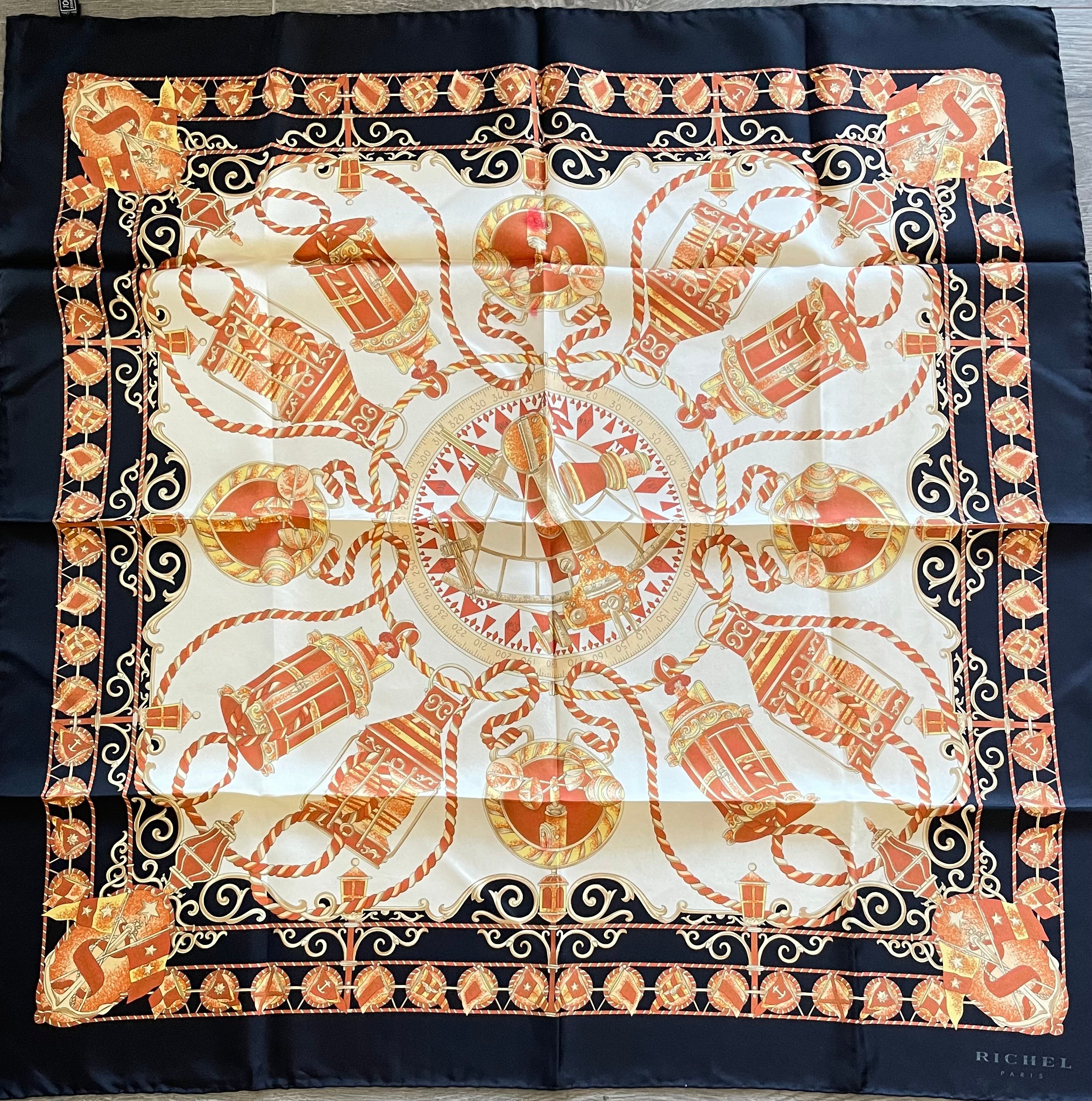 RICHEL carré foulard scarf schal sjaal seide soie silk