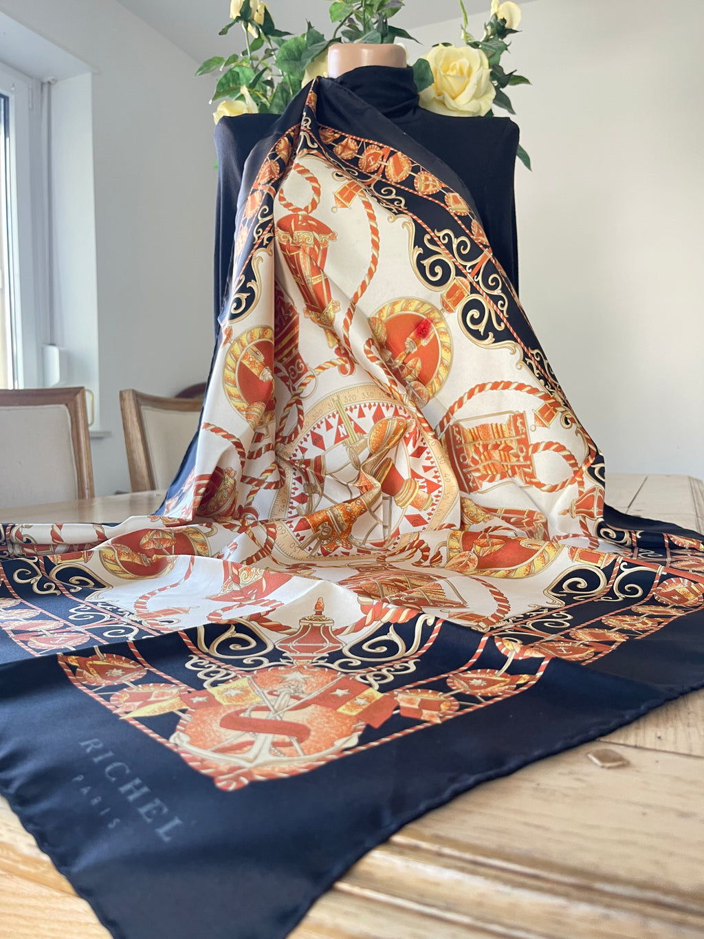 RICHEL carré foulard scarf schal sjaal seide soie silk
